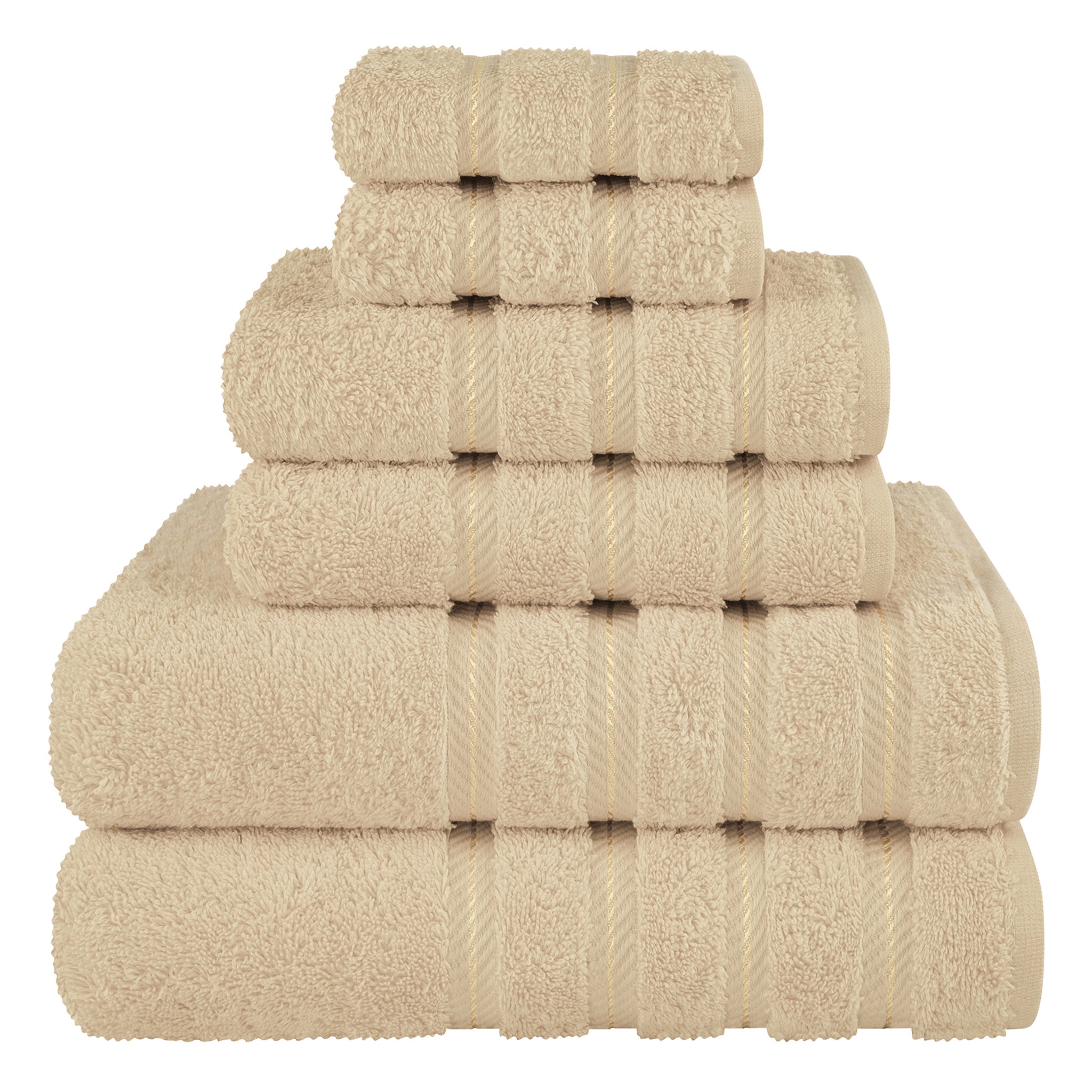 American Soft Linen 6 Piece Best Bath Towels Set 100% Cotton Turkish Towels with 20 Different Colors Beige-1