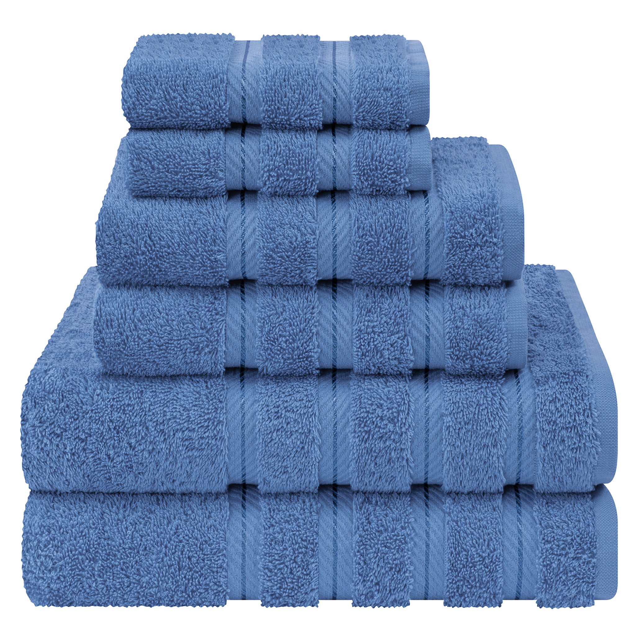 American Soft Linen 6 Piece Best Bath Towels Set 100% Cotton Turkish Towels with 20 Different Colors Electric-Blue-1