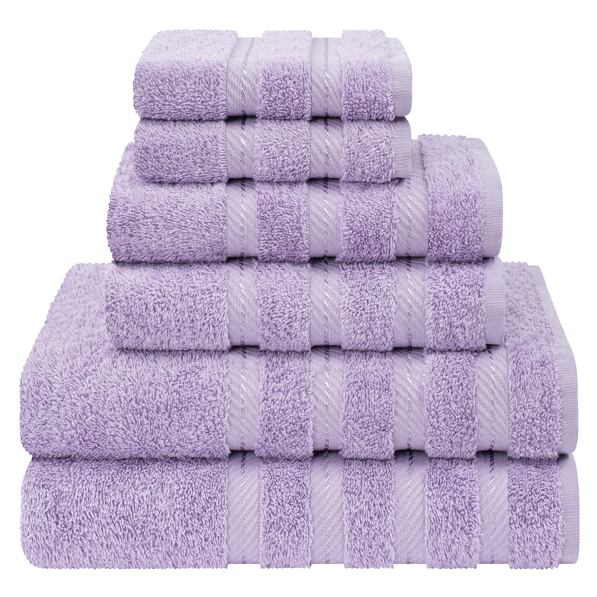 American Soft Linen 6 Piece Best Bath Towels Set 100% Cotton Turkish Towels with 20 Different Colors Lilac-1