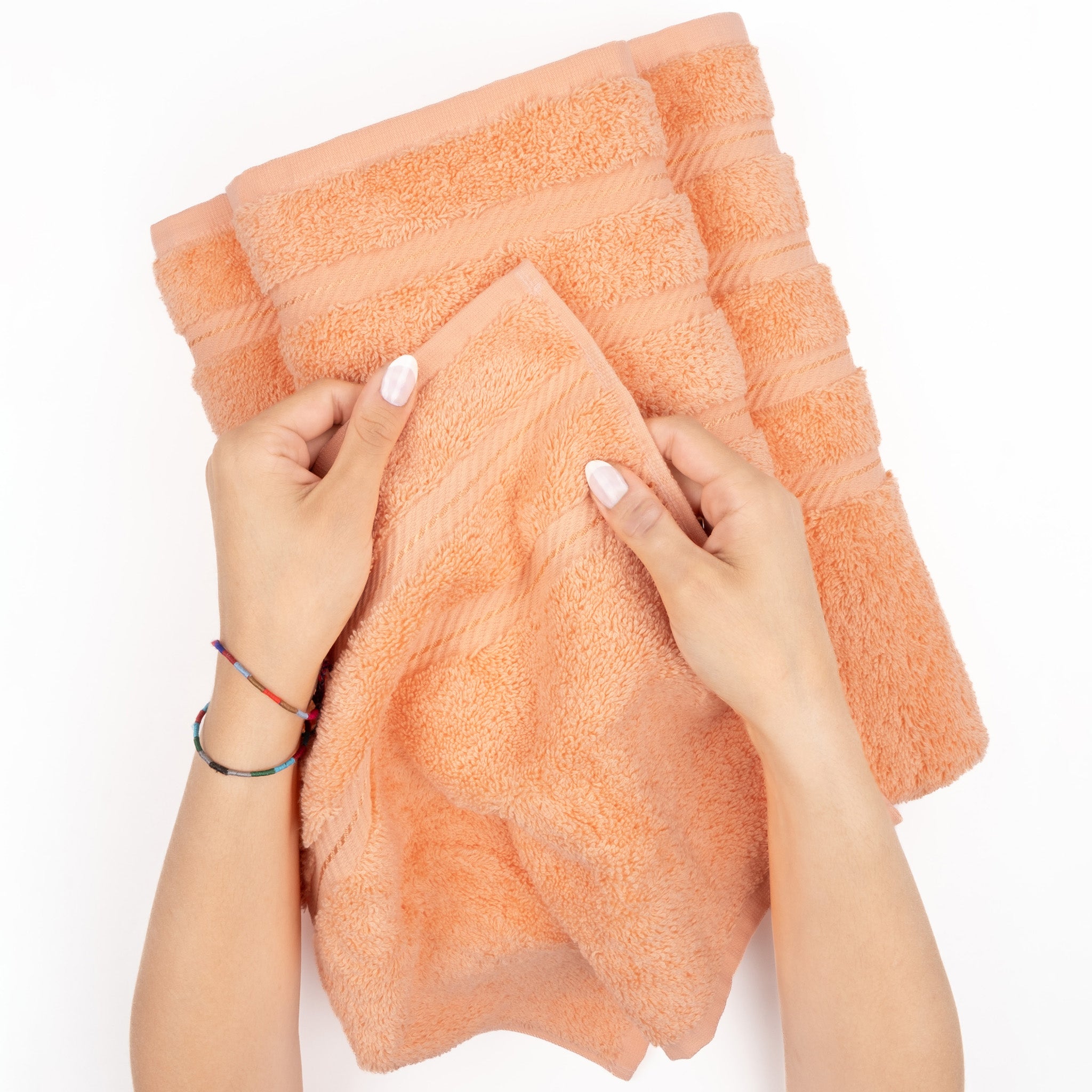 American Soft Linen 6 Piece Best Bath Towels Set 100% Cotton Turkish Towels with 20 Different Colors Malibu-Peach-5