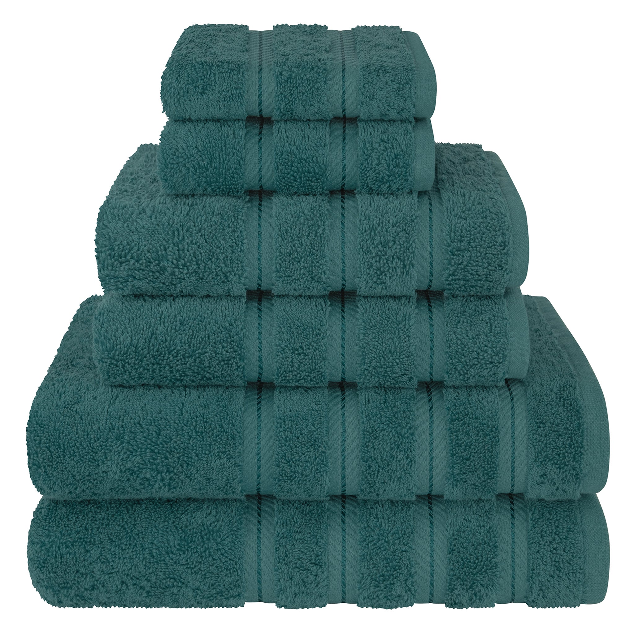American Soft Linen 6 Piece Best Bath Towels Set 100% Cotton Turkish Towels with 20 Different Colors Teal-1