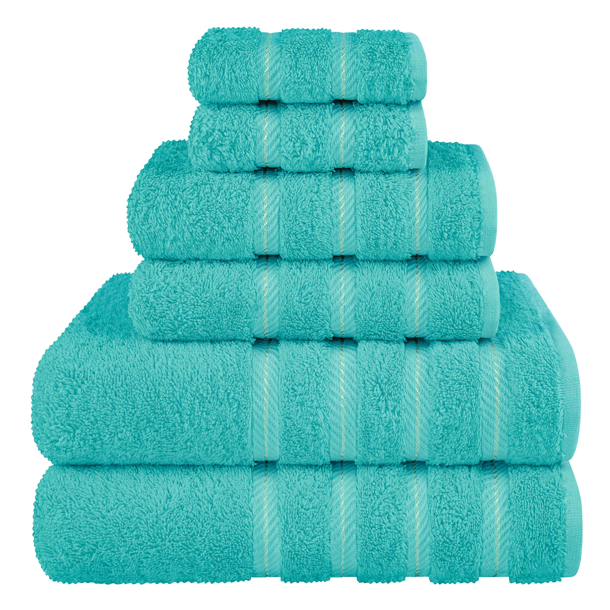 American Soft Linen 6 Piece Best Bath Towels Set 100% Cotton Turkish Towels with 20 Different Colors Turquoise-Blue-1