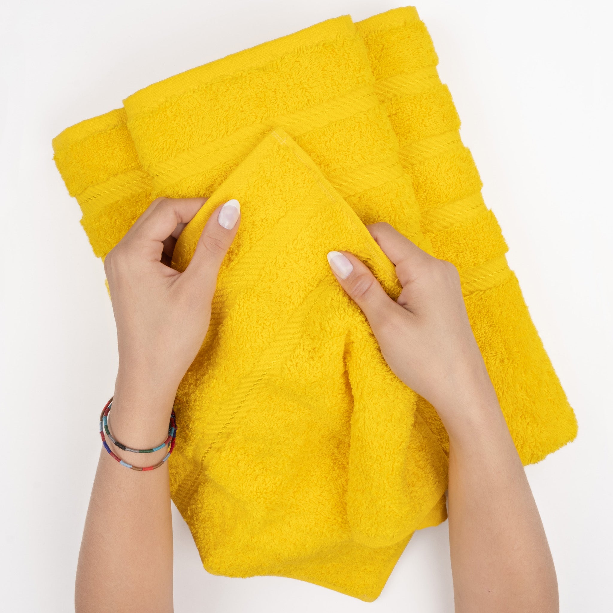 American Soft Linen 6 Piece Best Bath Towels Set 100% Cotton Turkish Towels with 20 Different Colors Yellow-5