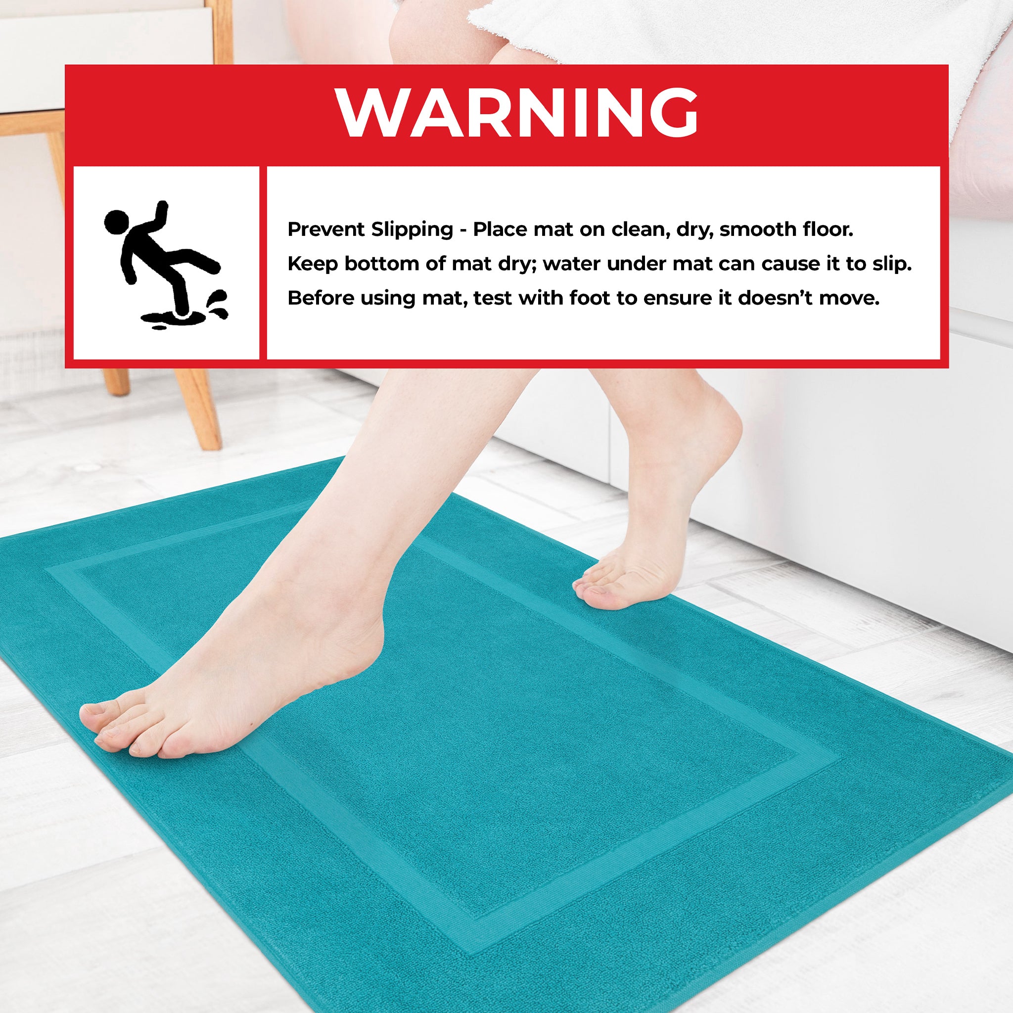 American Soft Linen Bekos 100% Cotton Bath Mat Set, 2 Piece 20x34 inches Wholesale Bath Rugs for Bathroom