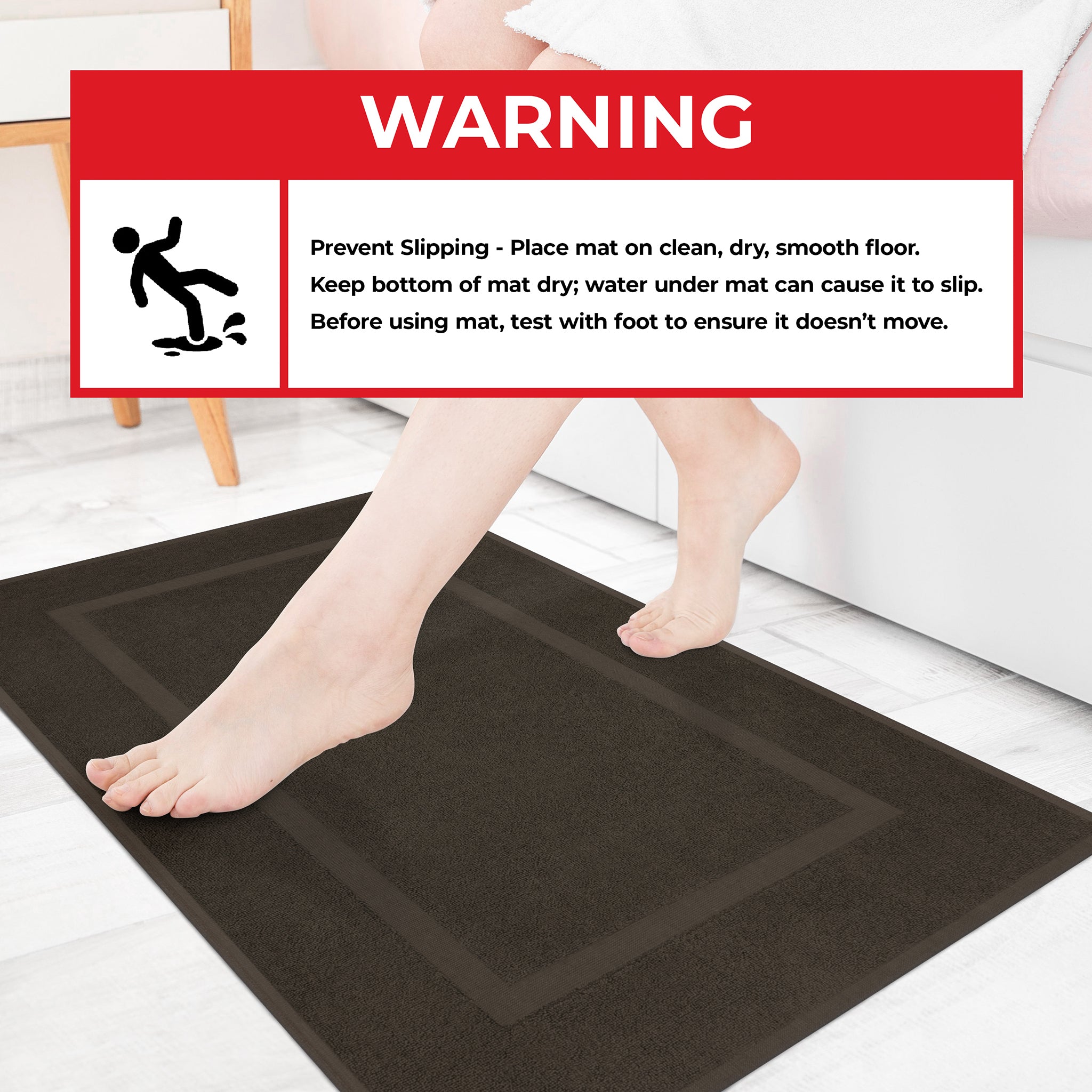 American Soft Linen Bekos 100% Cotton Bath Mat Set, 2 Piece 20x34 inches Wholesale Bath Rugs for Bathroom