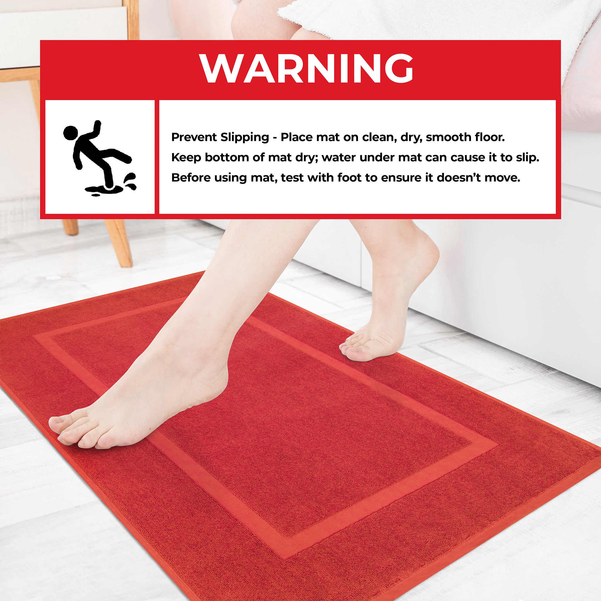 American Soft Linen Bekos 100% Cotton Bath Mat Set, 2 Piece 20x34 inches Wholesale Bath Rugs for Bathroom