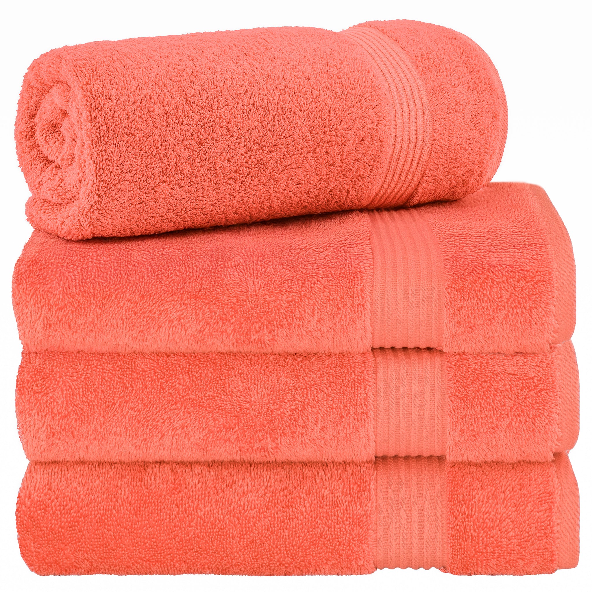 American Soft Linen Bekos 100% Cotton Turkish 4-Piece Bath Towel Sets, Wholesale Luxury Bath Towels
