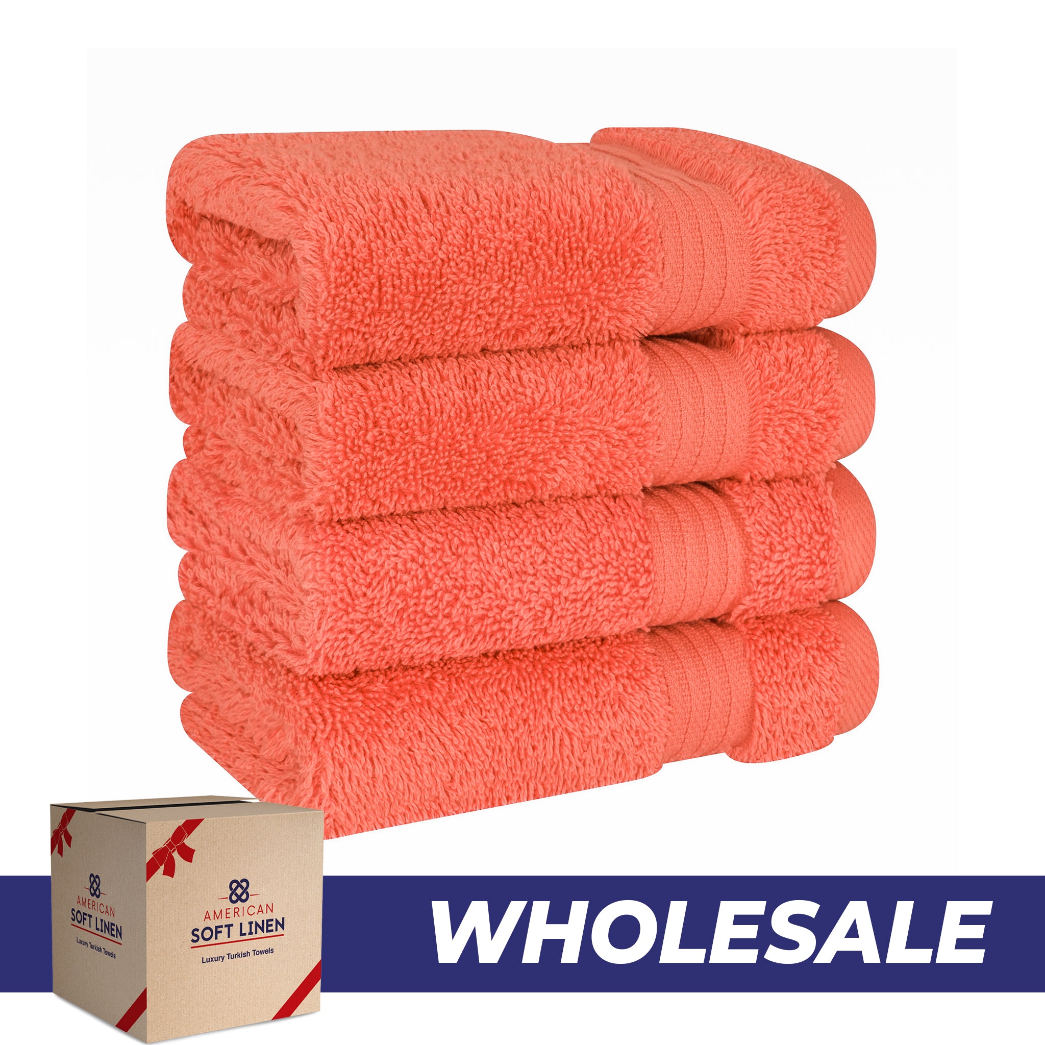 American Soft Linen Bekos 100% Cotton Turkish 4-Piece Washcloth Towel Sets, Wholesale Luxury Towels