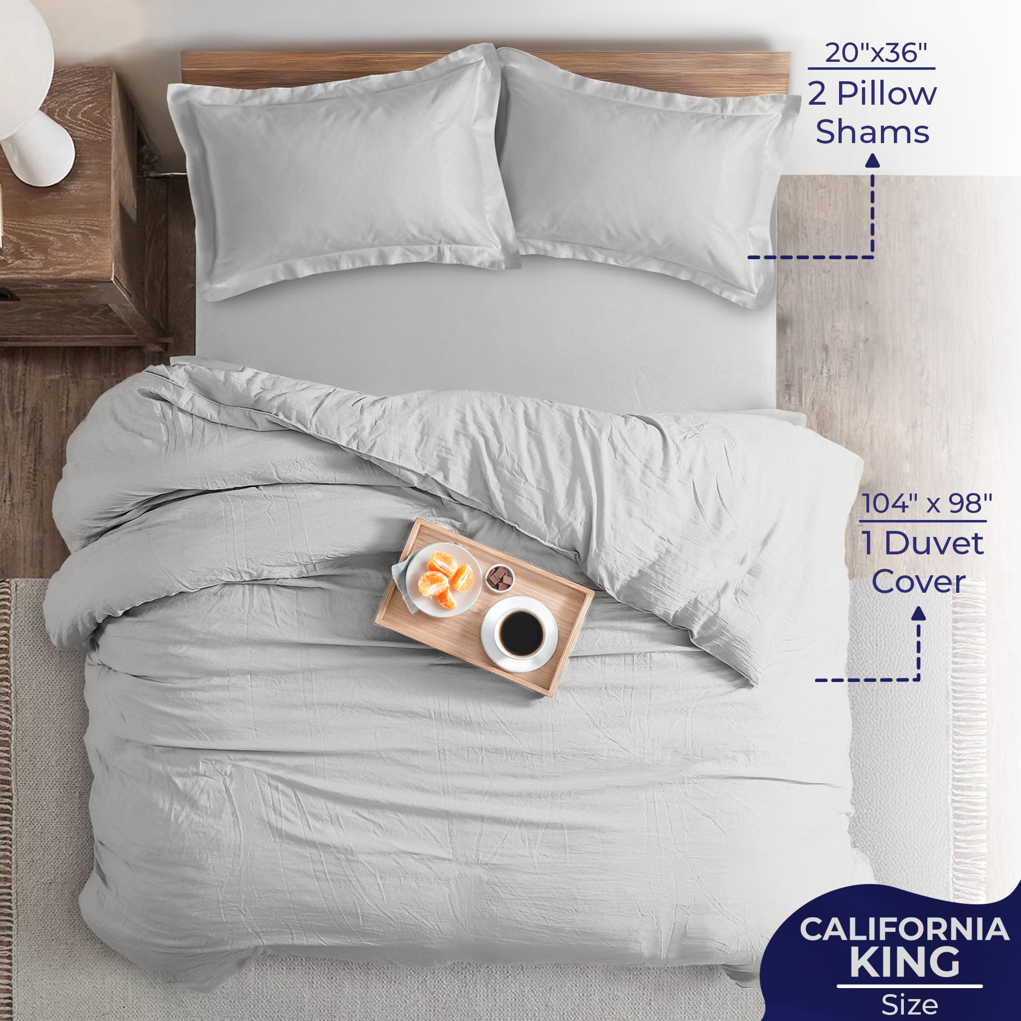 American Soft Linen Luxury 100% Cotton Sateen Weave Duvet Cover Set, 1 Duvet Cover and 2 Pillow Shams, Machine Washable 3 Piece Bedding Sets