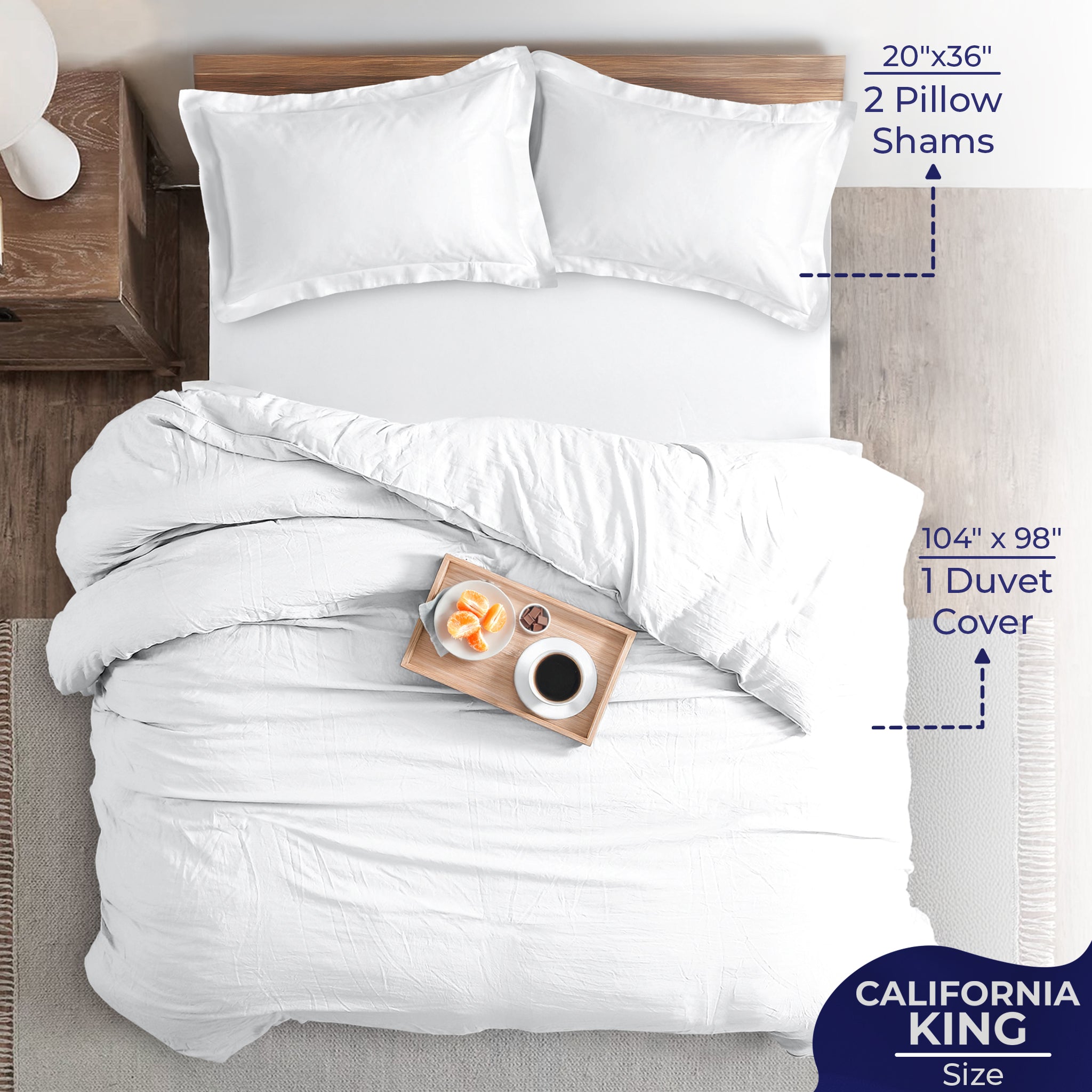 American Soft Linen Luxury 100% Cotton Sateen Weave Duvet Cover Set, 1 Duvet Cover and 2 Pillow Shams, Machine Washable 3 Piece Bedding Sets