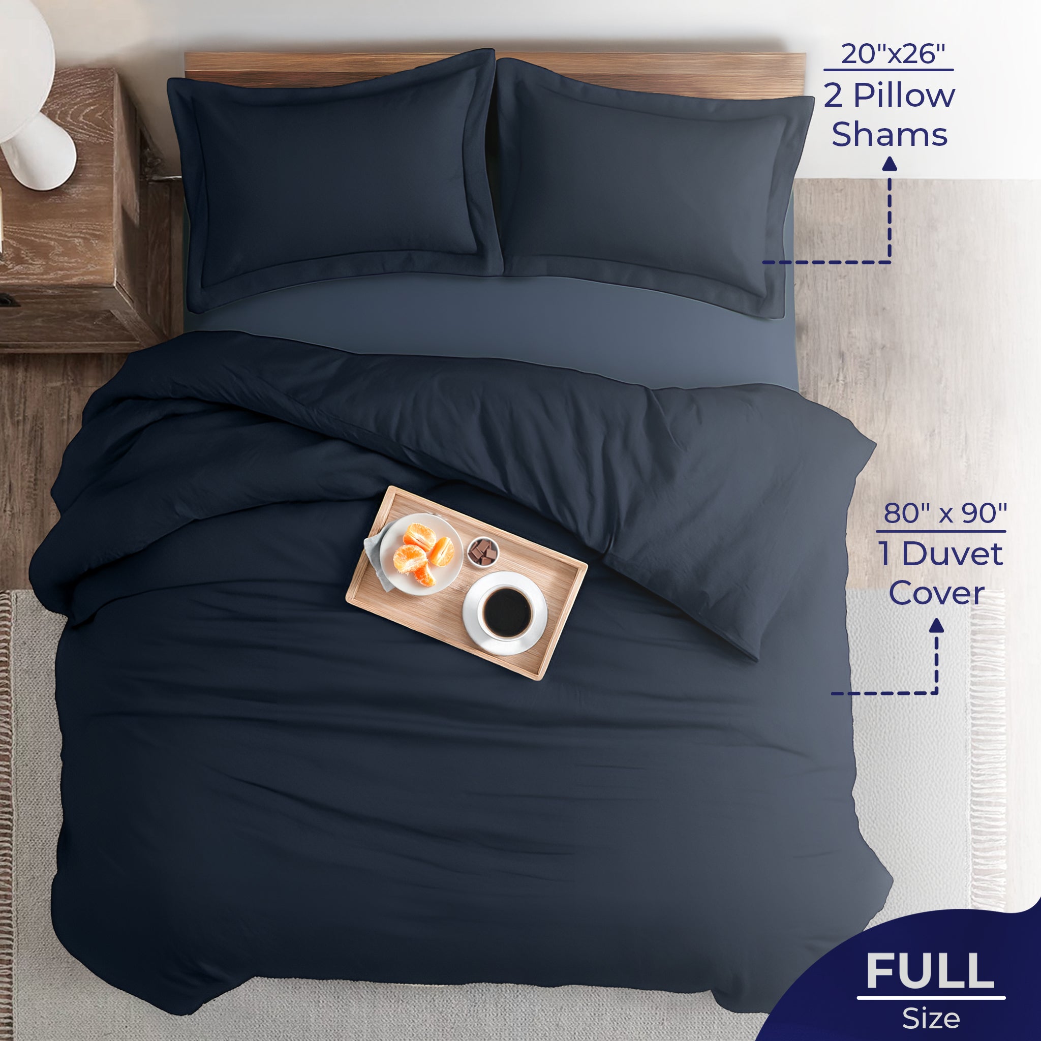 American Soft Linen Luxury 100% Cotton Sateen Weave Duvet Cover Set, 1 Duvet Cover and 2 Pillow Shams, Machine Washable 3 Piece Bedding Sets
