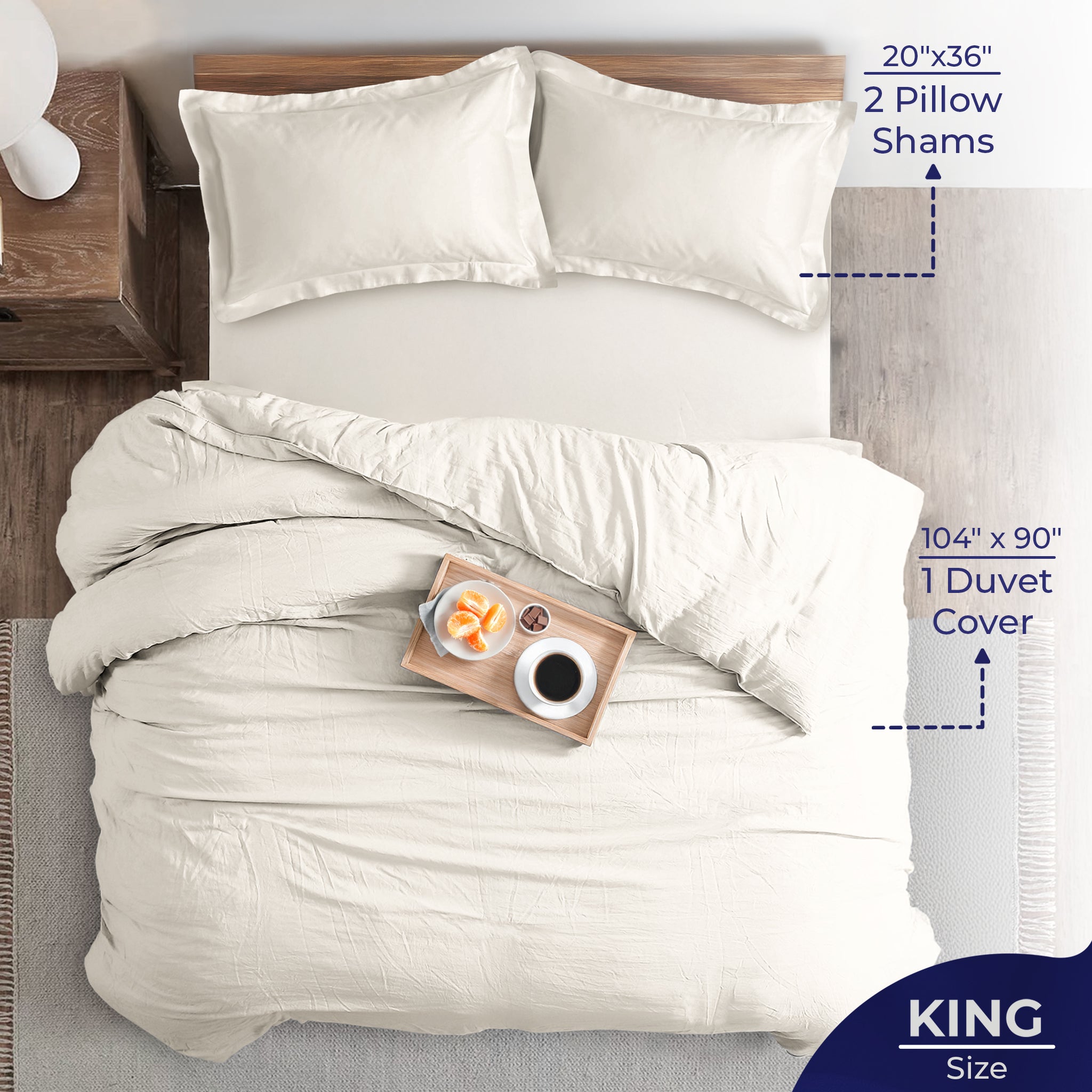 American Soft Linen Luxury 100% Cotton Sateen Weave Duvet Cover Set, 1 Duvet Cover and 2 Pillow Shams, Machine Washable 3 Piece Bedding Sets