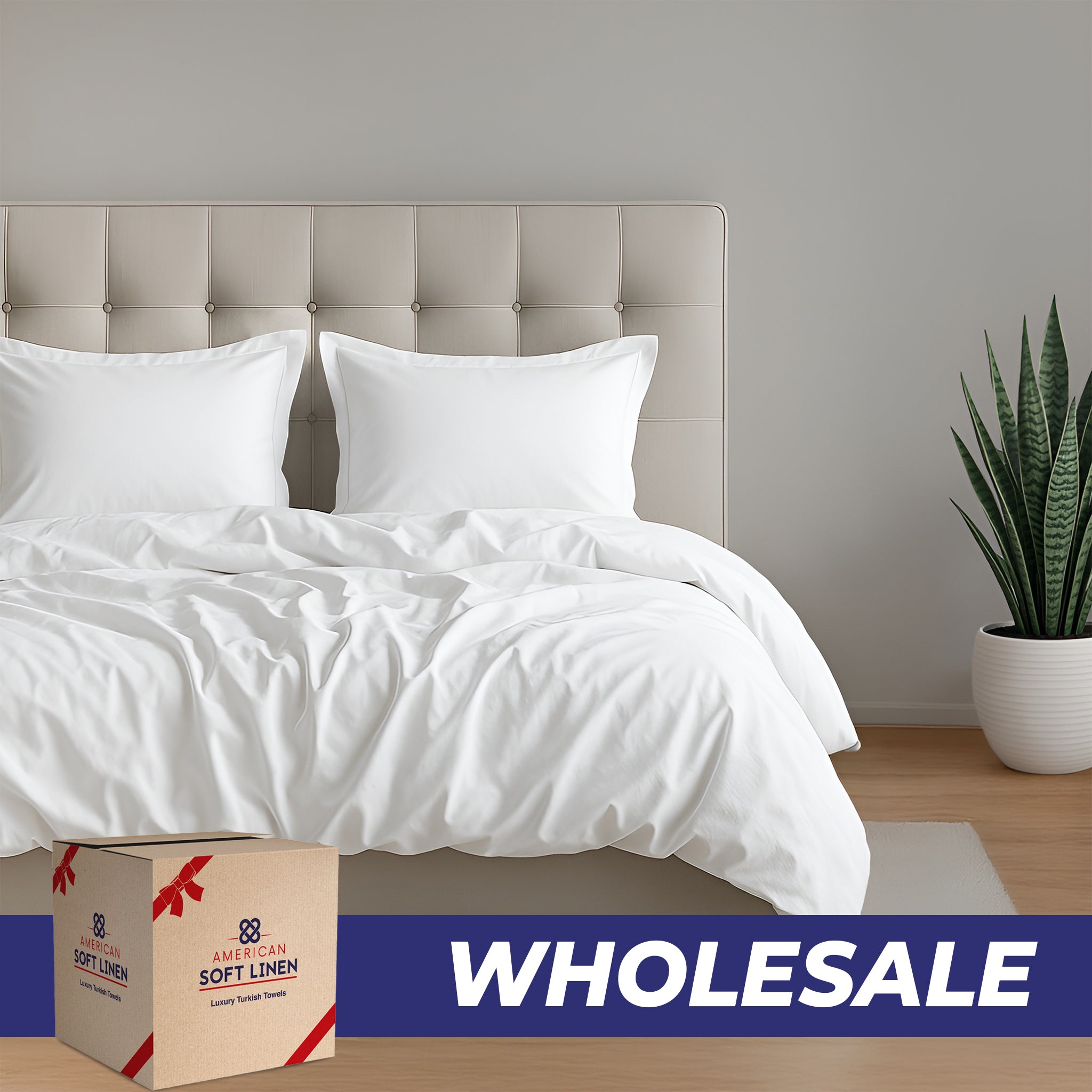 American Soft Linen Luxury 100% Cotton Sateen Weave Duvet Cover Set, Wholesale Bedding Sets