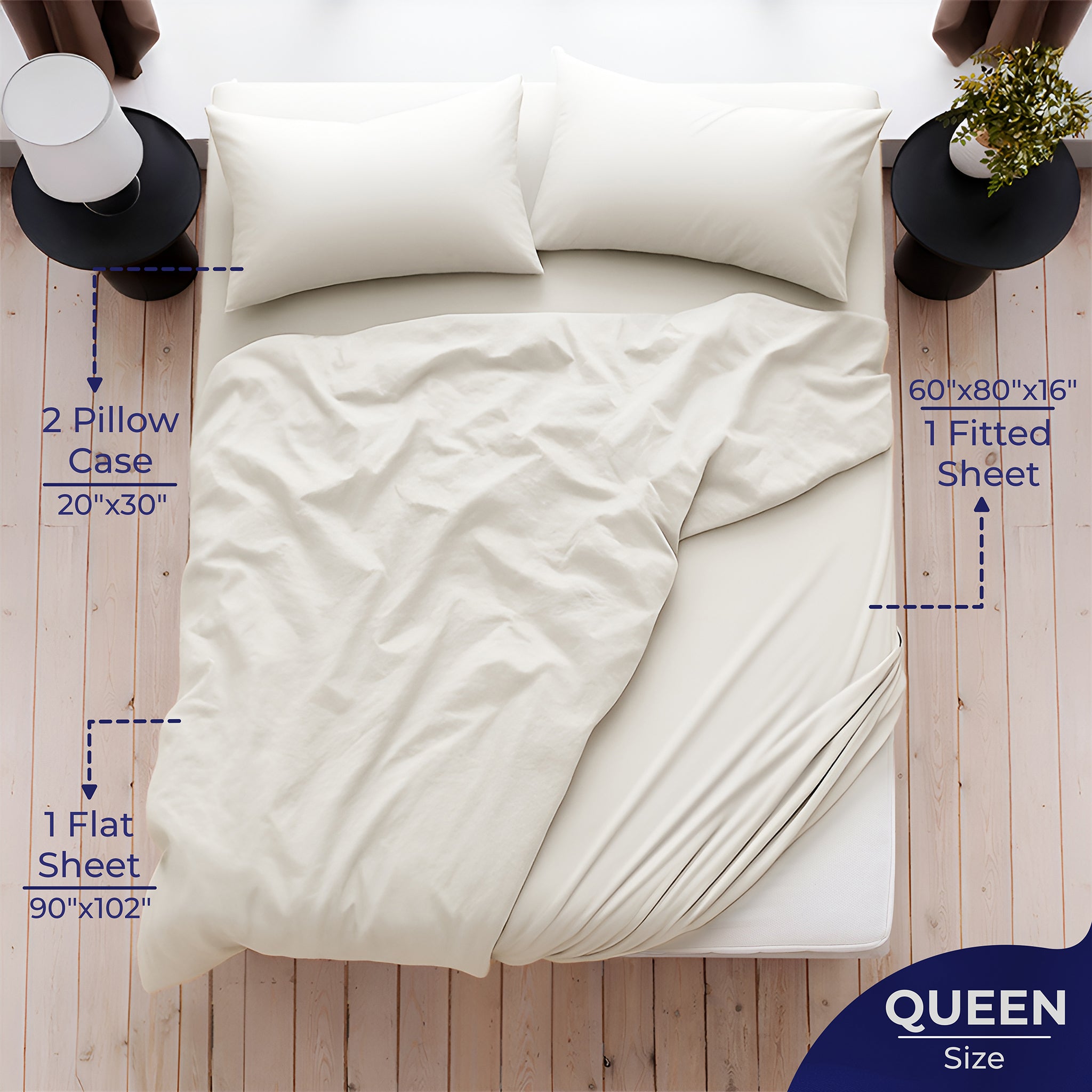 American Soft Linen Luxury 100% Cotton Sateen Weave Sheets Set - Wholesale Bed Sheet Sets