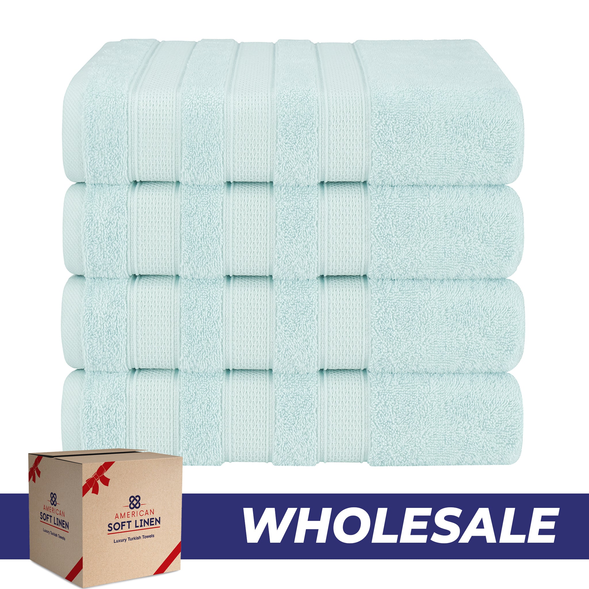American Soft Linen Salem 4-Pack Bath Towel Sets, 100% Cotton Luxury Turkish Towels, Super Soft, Absorbent, Premium Wholesale Bath Towels - Mint 0