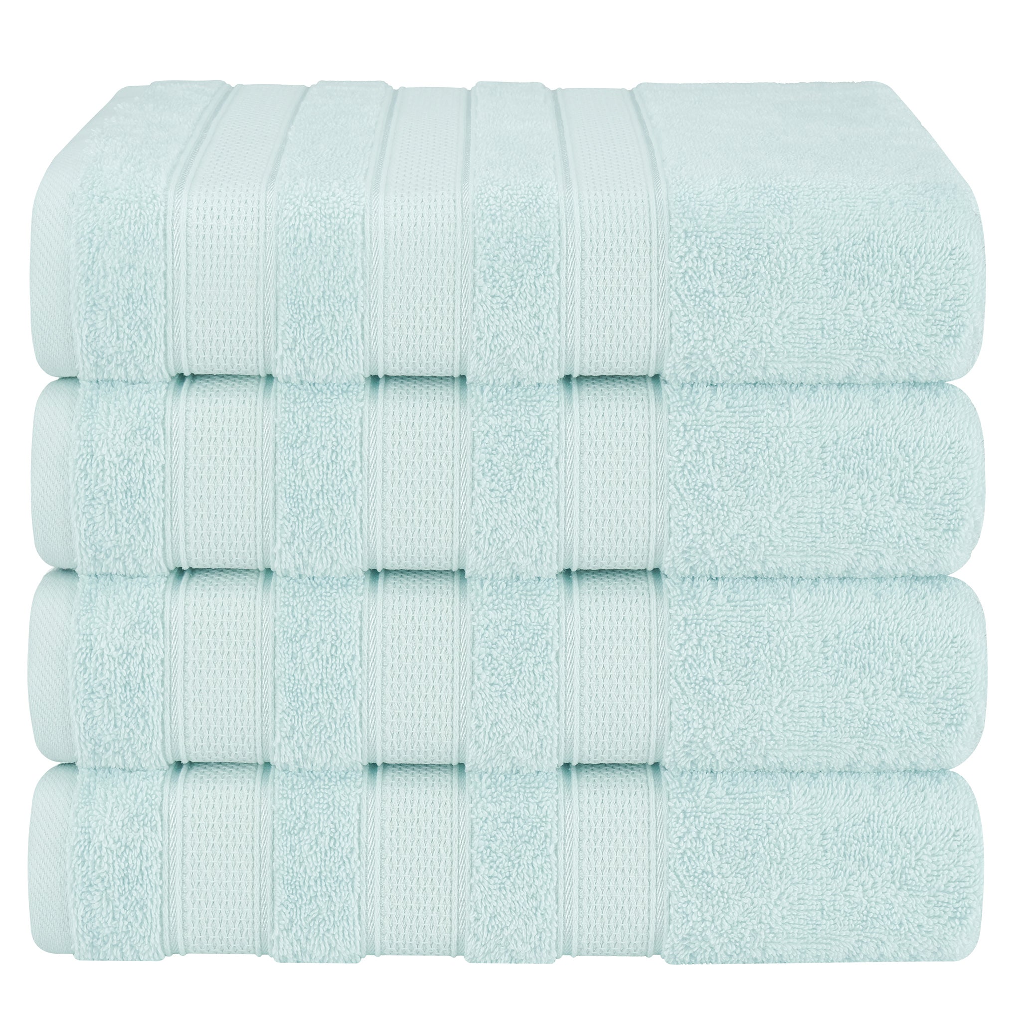 American Soft Linen Salem 4-Pack Bath Towel Sets, 100% Cotton Luxury Turkish Towels, Super Soft, Absorbent, Premium Wholesale Bath Towels - Mint 1