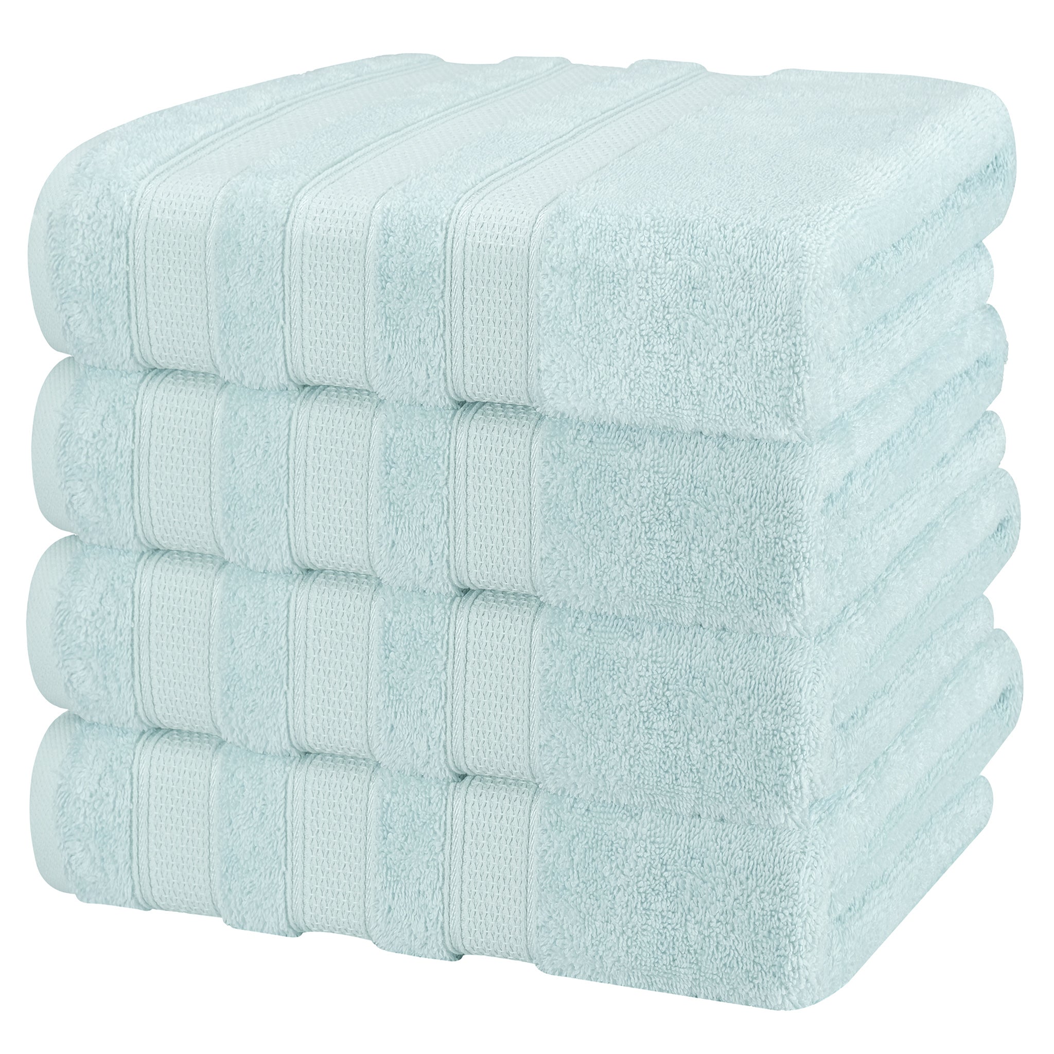 American Soft Linen Salem 4-Pack Bath Towel Sets, 100% Cotton Luxury Turkish Towels, Super Soft, Absorbent, Premium Wholesale Bath Towels - Mint 5