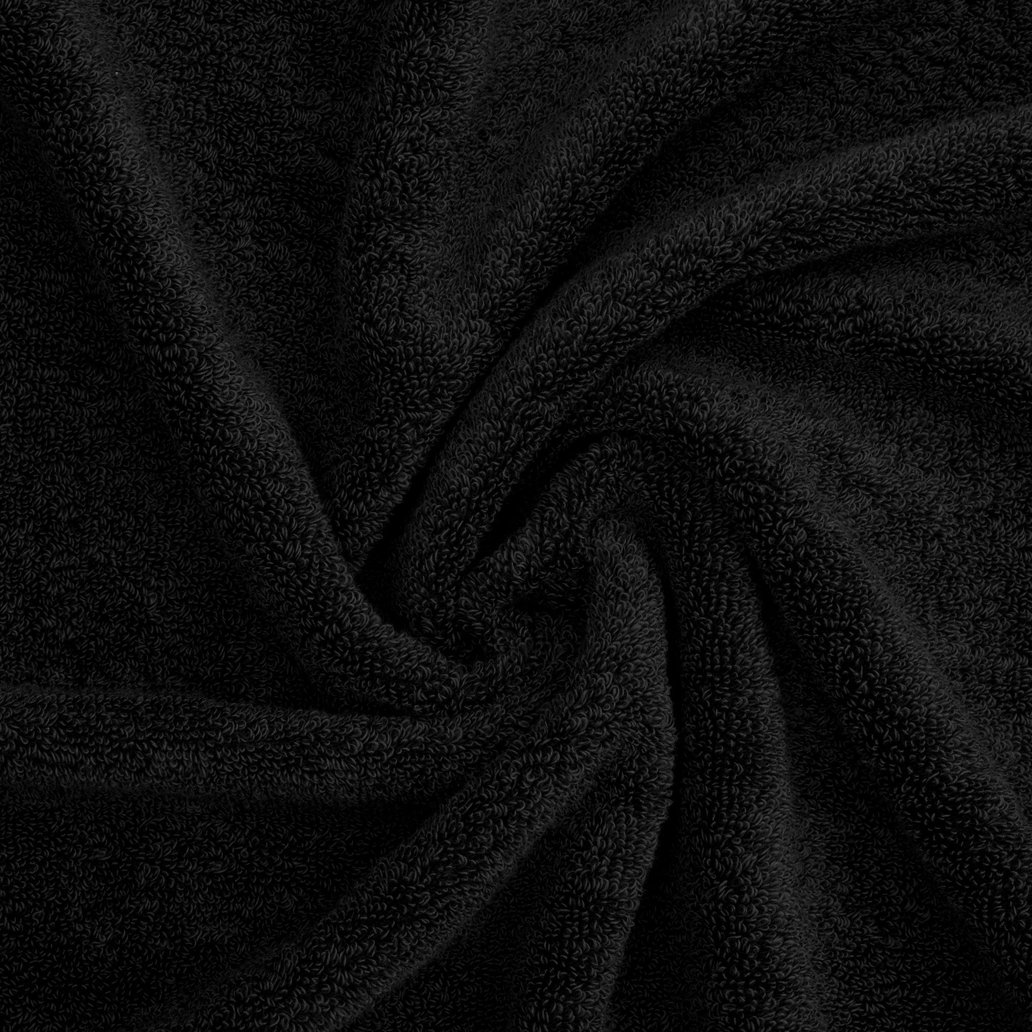 American Soft Linen Salem 4-Pack Hand Towel Sets, 100% Cotton Luxury Turkish Towels, Super Soft, Absorbent, Premium Wholesale Hand Towels - Black 7