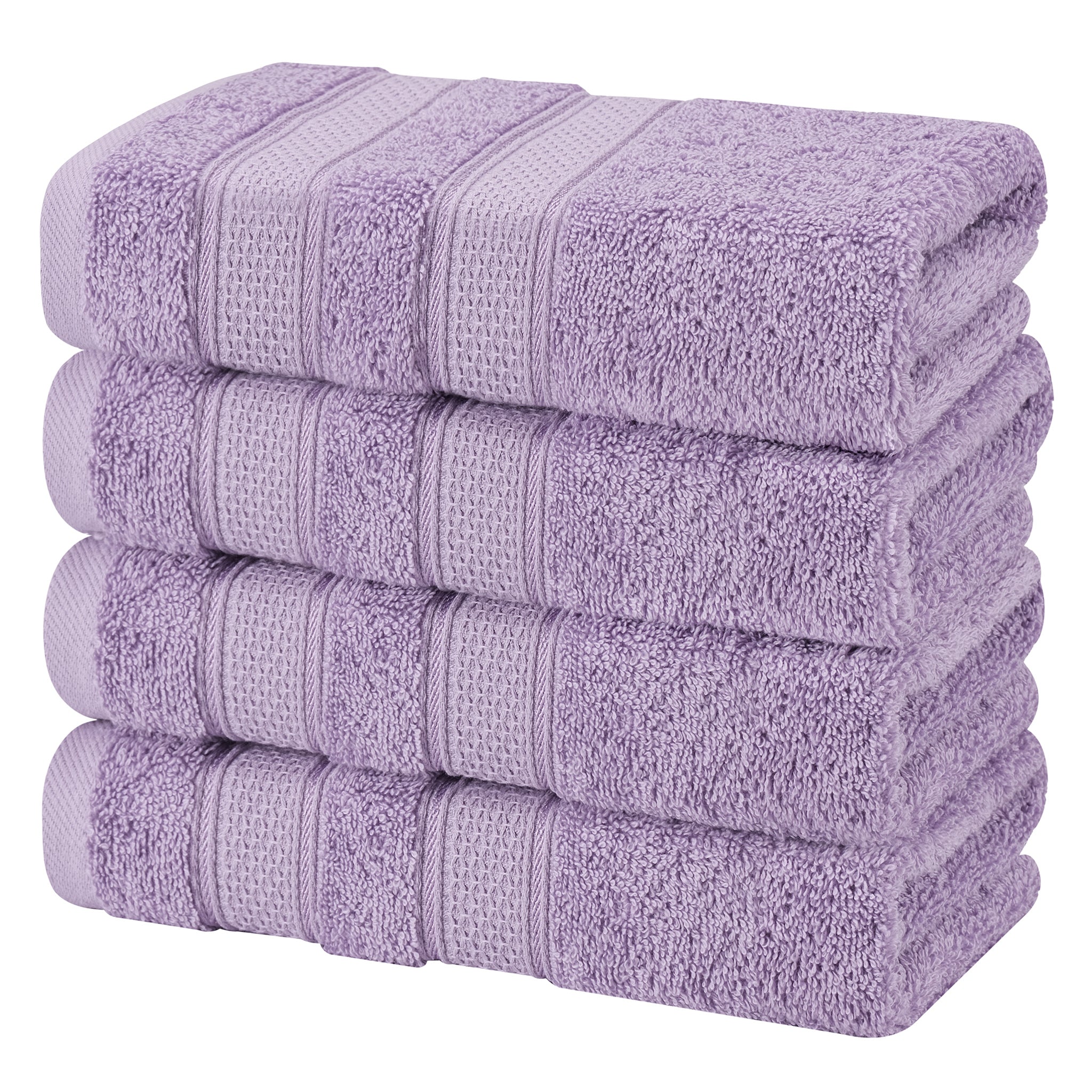 American Soft Linen Salem 4-Pack Hand Towel Sets, 100% Cotton Luxury Turkish Towels, Super Soft, Absorbent, Premium Wholesale Hand Towels - Lilac 5
