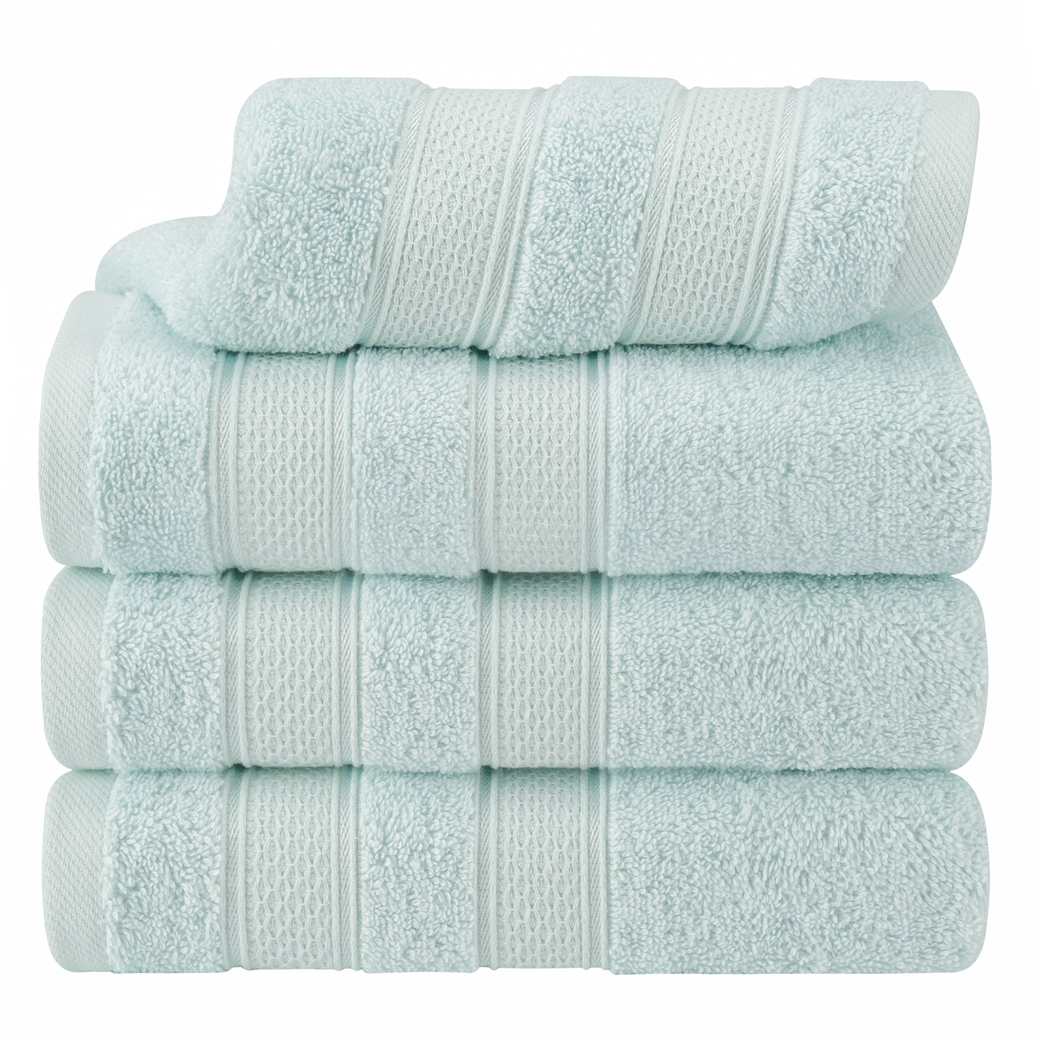 American Soft Linen Salem 4-Pack Hand Towel Sets, 100% Cotton Luxury Turkish Towels, Super Soft, Absorbent, Premium Wholesale Hand Towels - Mint 1