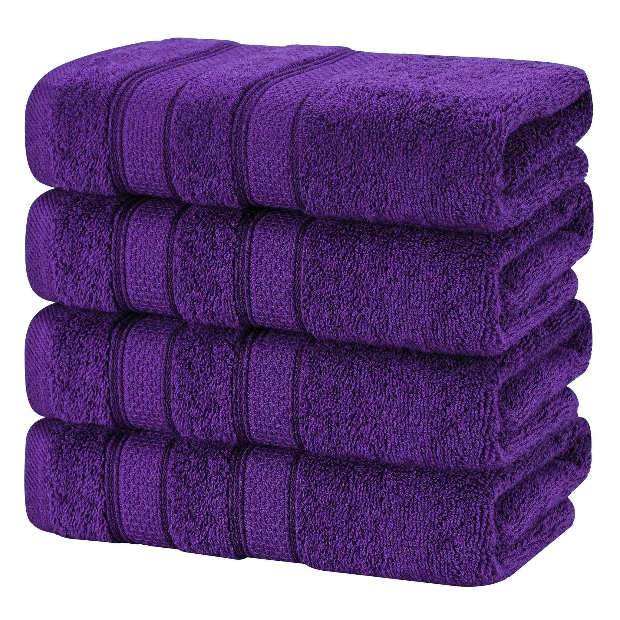 American Soft Linen Salem 4-Pack Hand Towel Sets, 100% Cotton Luxury Turkish Towels, Super Soft, Absorbent, Premium Wholesale Hand Towels - Purple 5