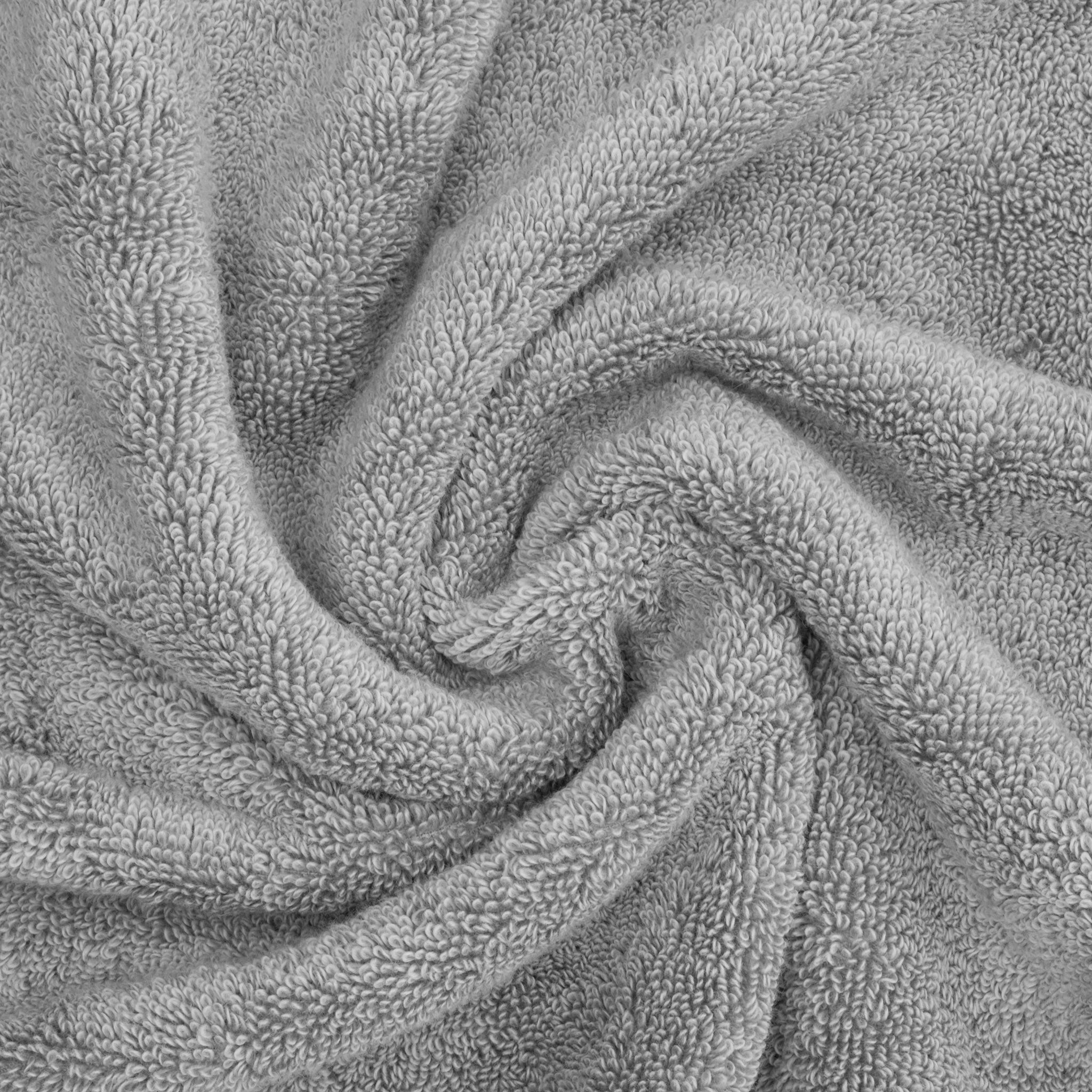 American Soft Linen Salem 4-Pack Hand Towel Sets, 100% Cotton Luxury Turkish Towels, Super Soft, Absorbent, Premium Wholesale Hand Towels - Rockridge Gray 7