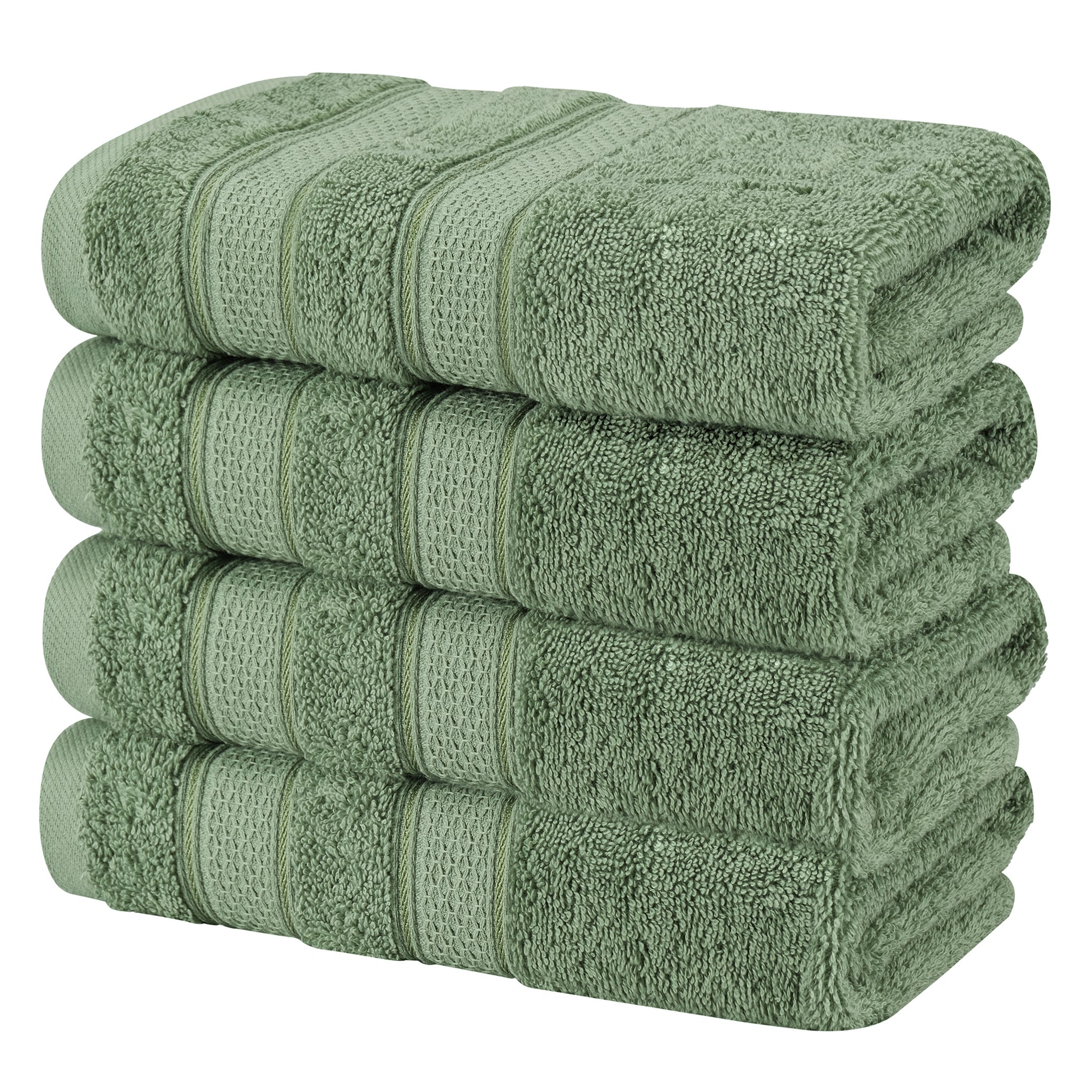 American Soft Linen Salem 4-Pack Hand Towel Sets, 100% Cotton Luxury Turkish Towels, Super Soft, Absorbent, Premium Wholesale Hand Towels - Sage Green 5