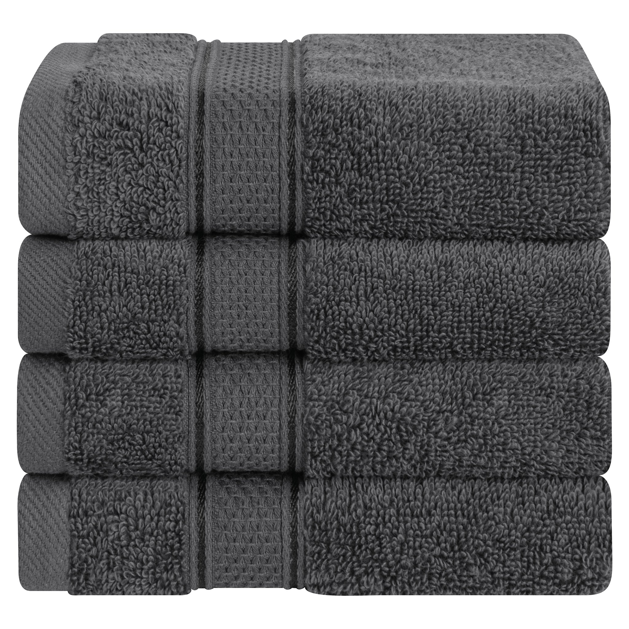 American Soft Linen 100% Cotton, Salem 4 Piece Washcloth Set for Bathroom and Kitchen