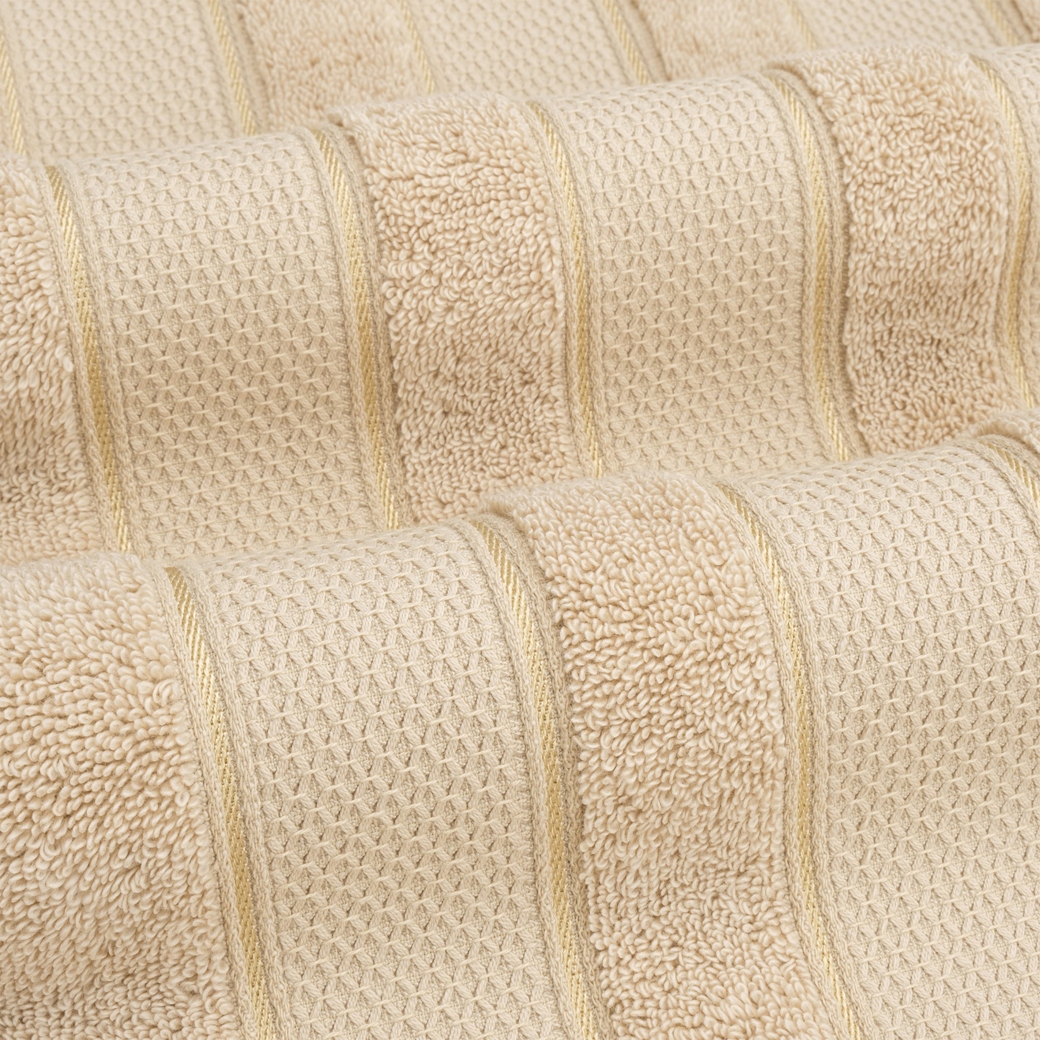 American Soft Linen Salem Collection 6 Piece 100% Cotton Luxury Bath Towel Set Beige-3