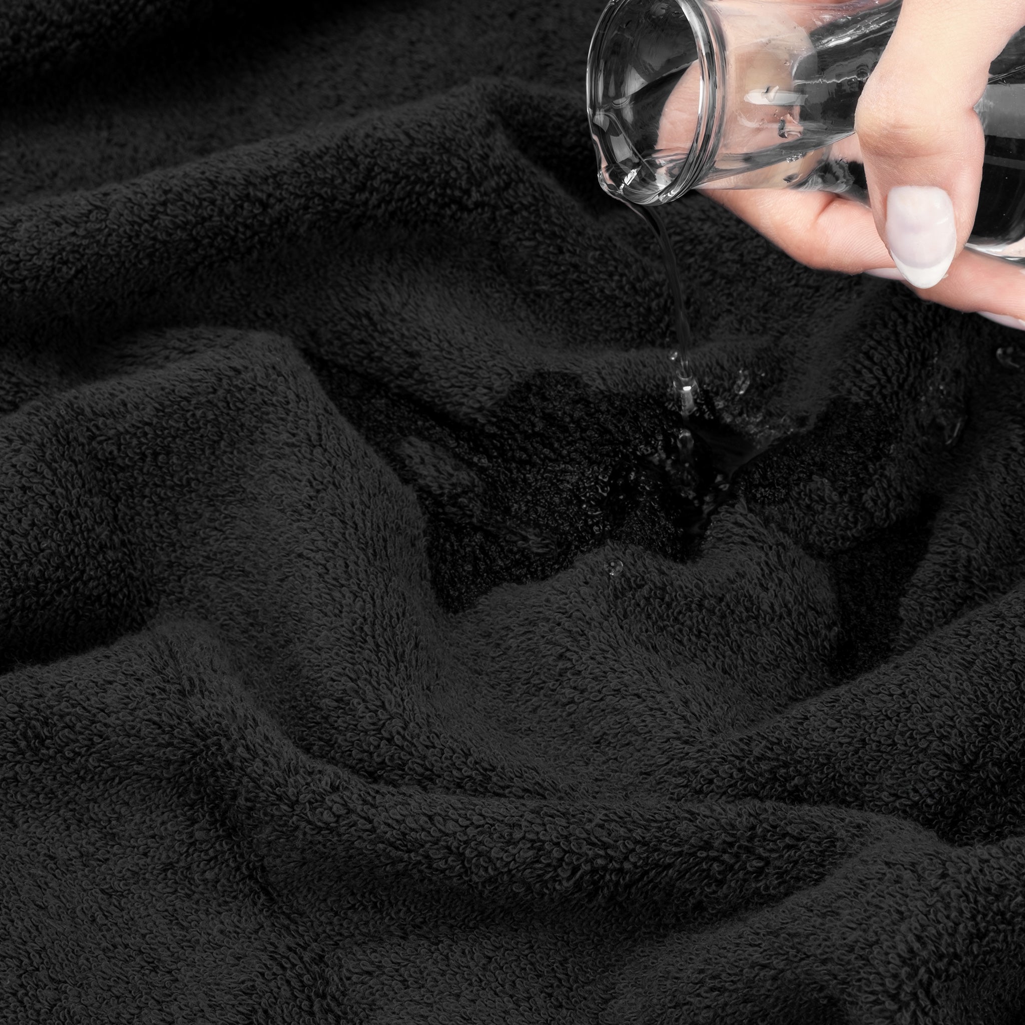 American Soft Linen Salem Collection 6 Piece 100% Cotton Luxury Bath Towel Set Black-7