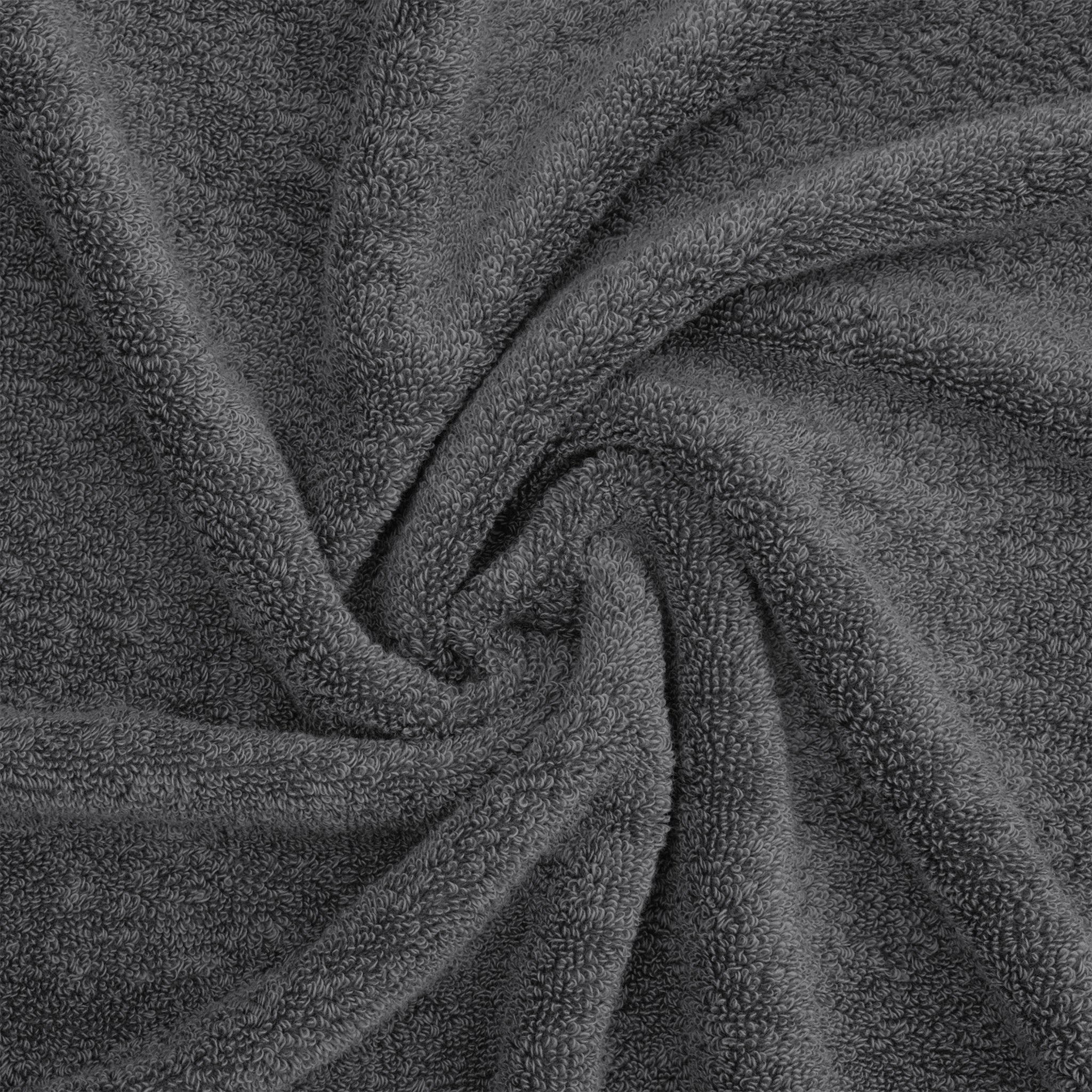 American Soft Linen Salem Collection 6 Piece 100% Cotton Luxury Bath Towel Set Gray-8