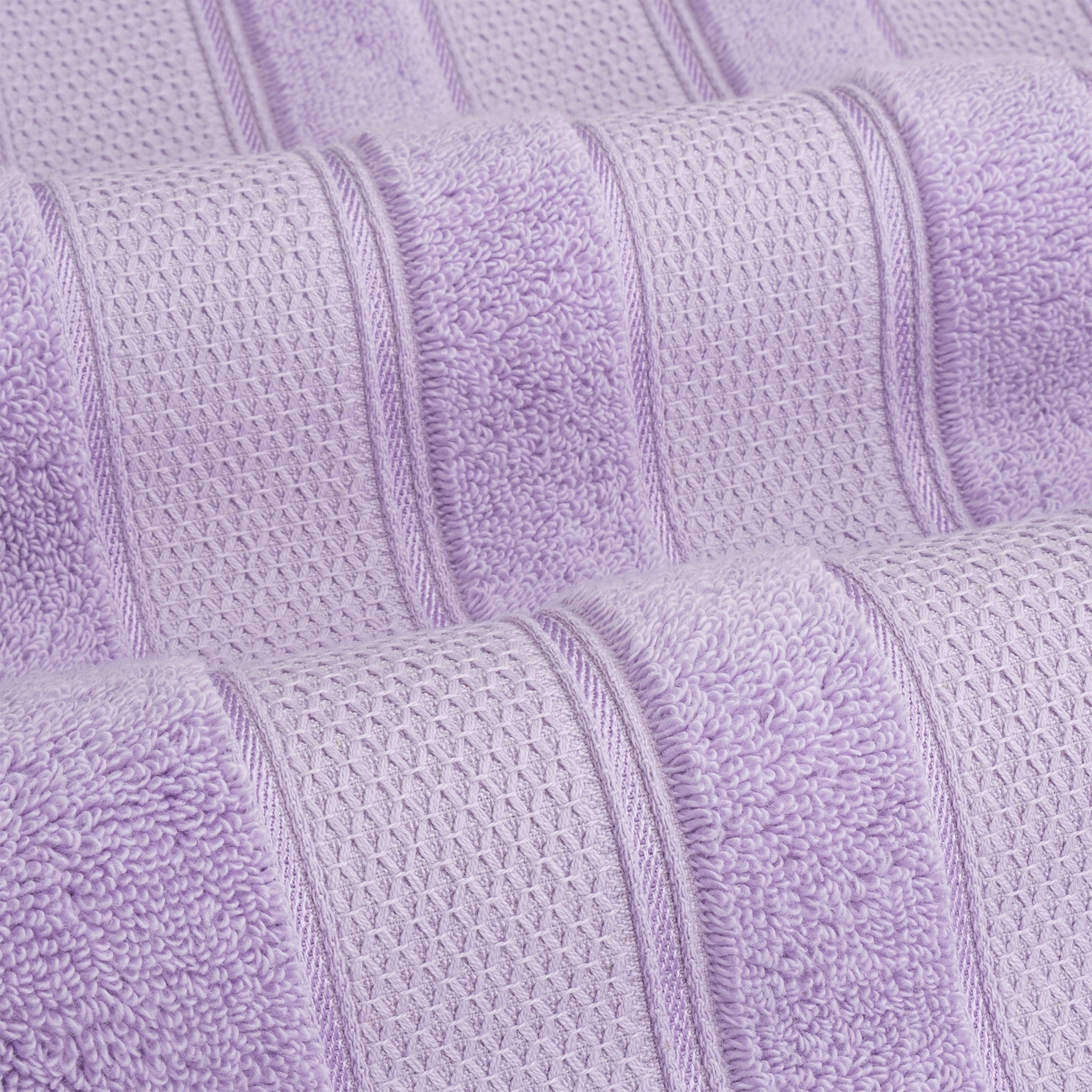 American Soft Linen Salem Collection 6 Piece 100% Cotton Luxury Bath Towel Set Lilac-3