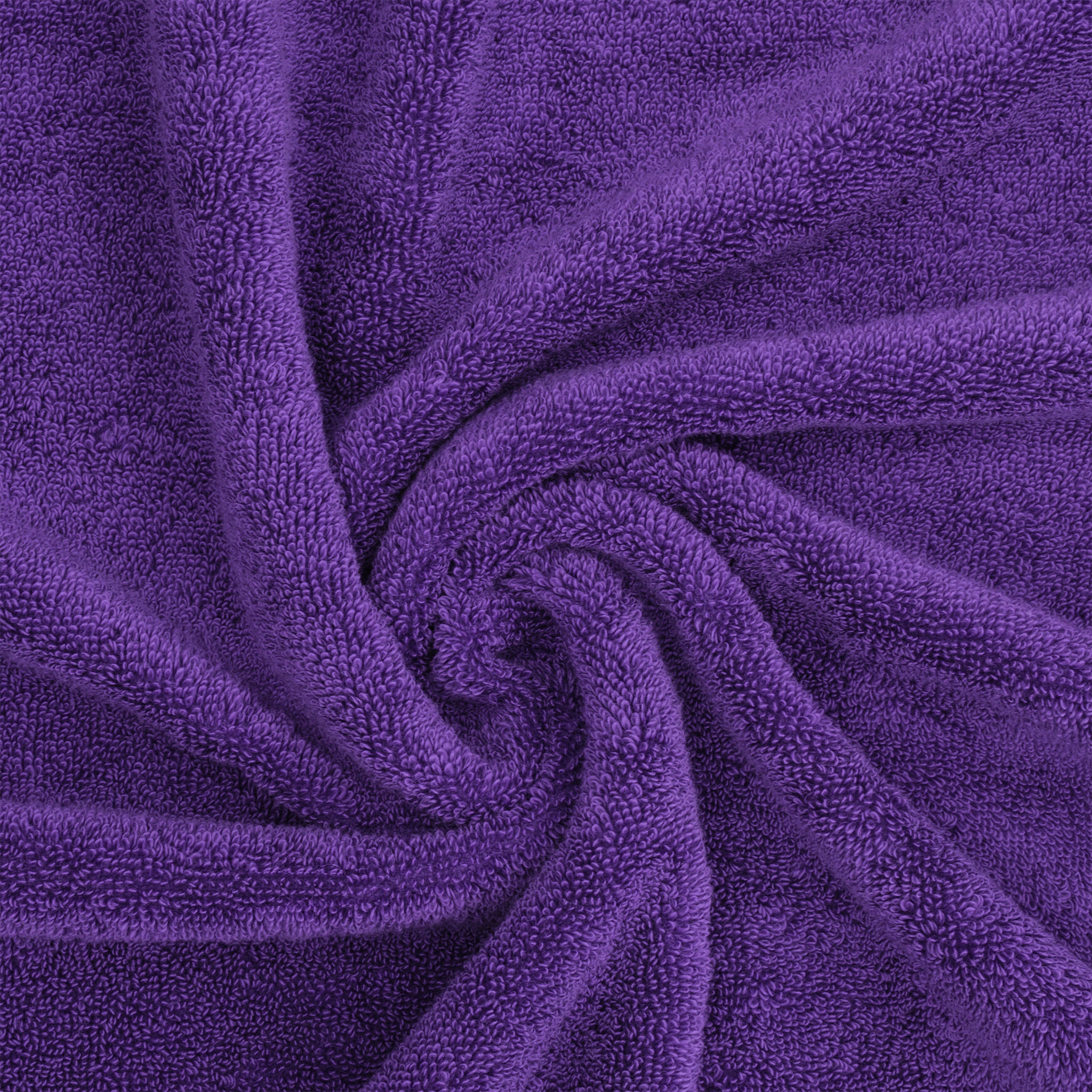 American Soft Linen Salem Collection 6 Piece 100% Cotton Luxury Bath Towel Set Purple-8