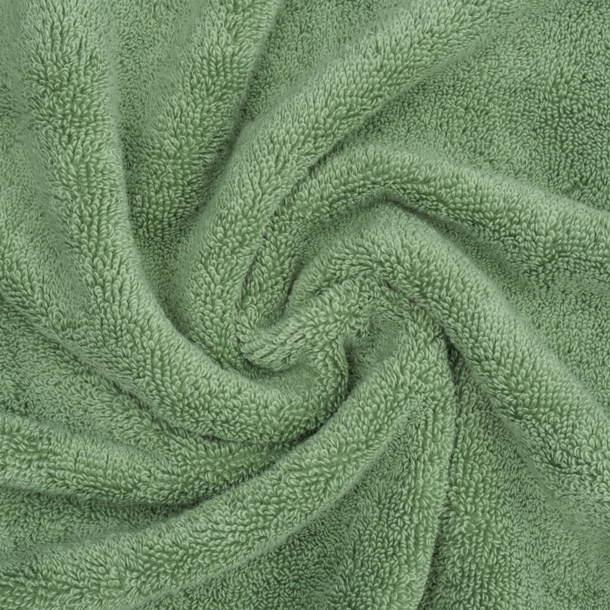 American Soft Linen Salem Collection 6 Piece 100% Cotton Luxury Bath Towel Set Sage Green-8