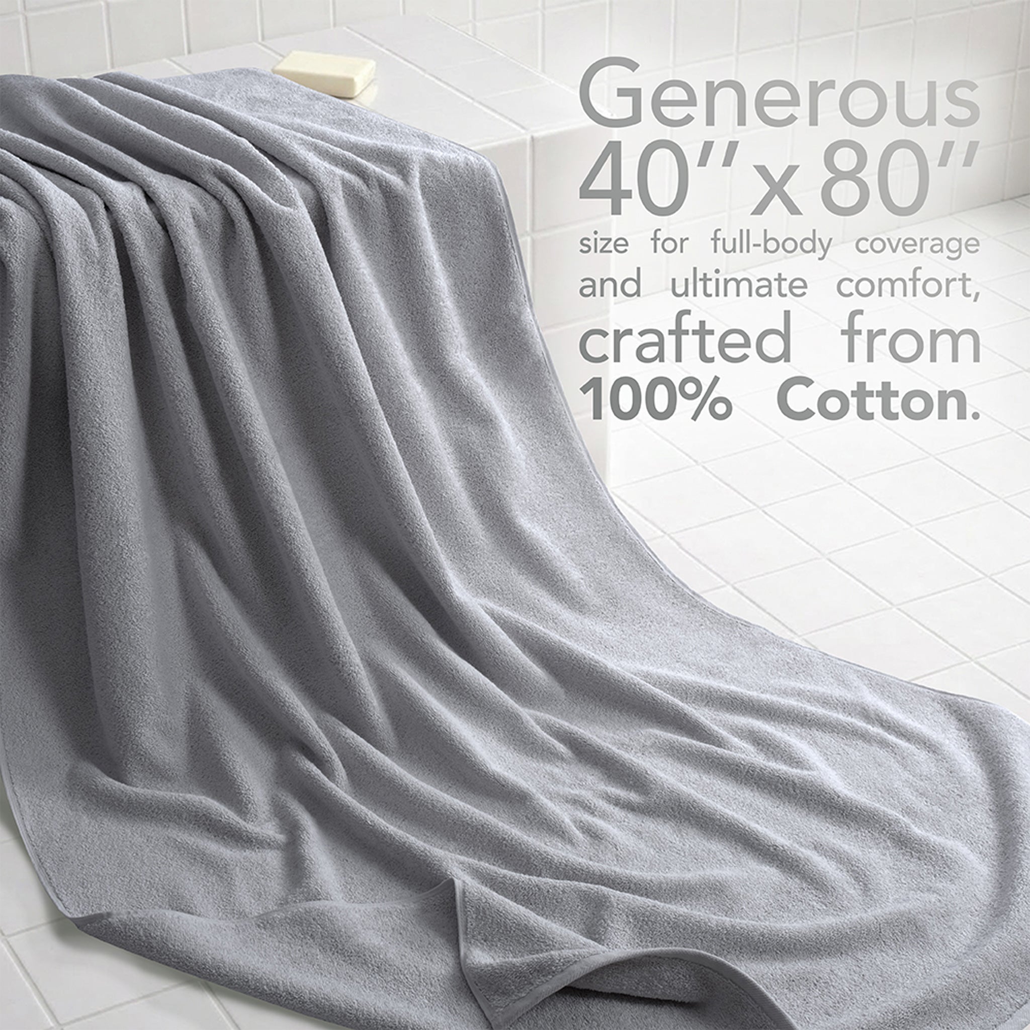 40x80 Oversized Bath Sheets – 12 Pack | Premium 600 GSM Cotton