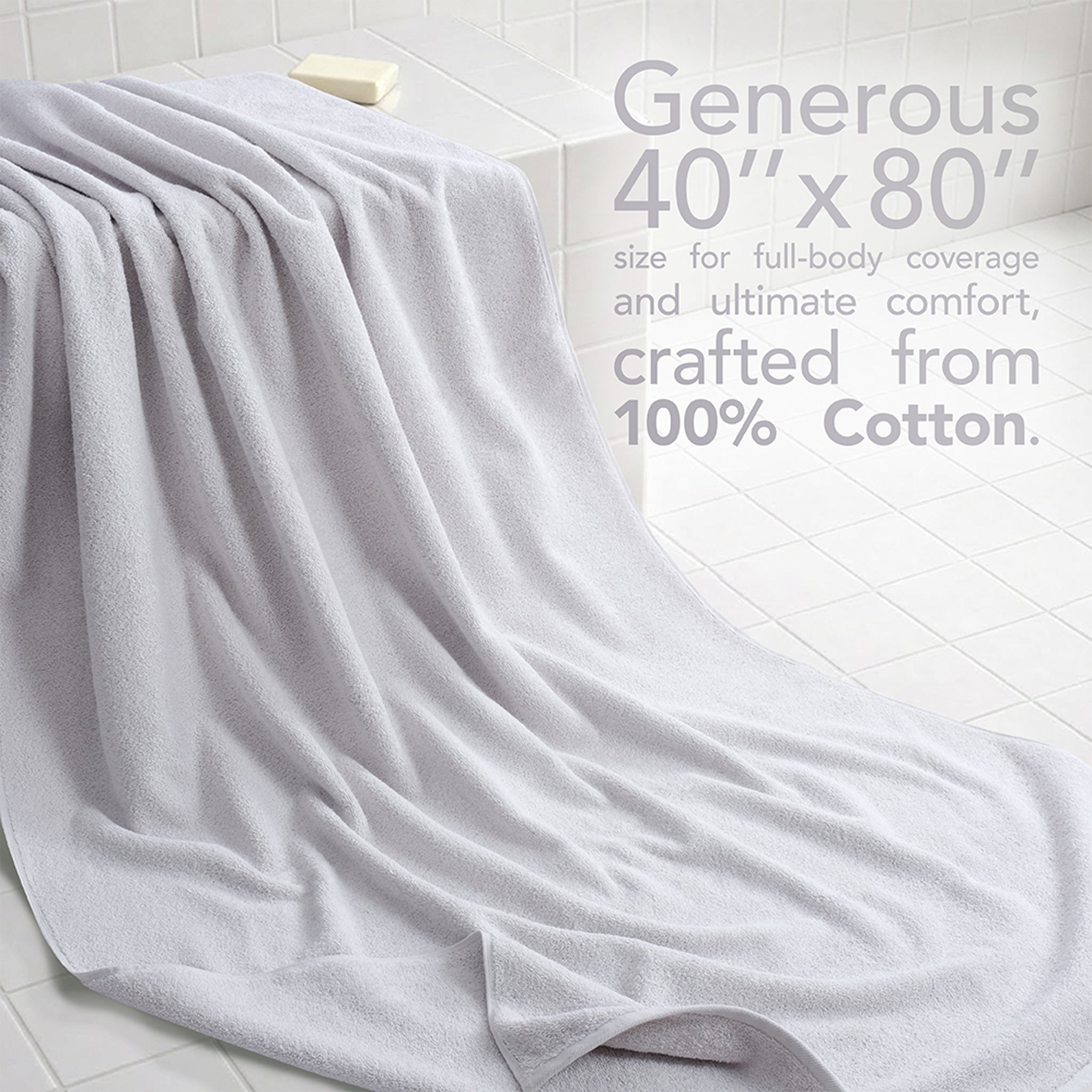 40x80 Oversized Bath Sheets – 12 Pack | Premium 600 GSM Cotton