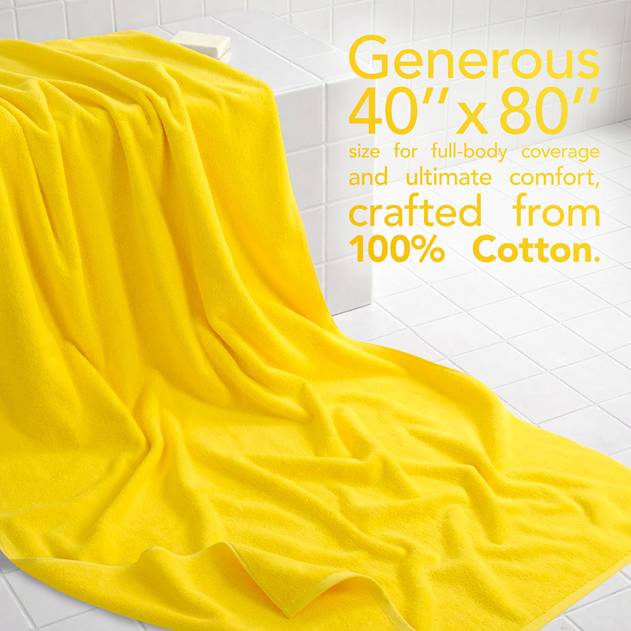 40x80 Oversized Bath Sheets – 12 Pack | Premium 600 GSM Cotton