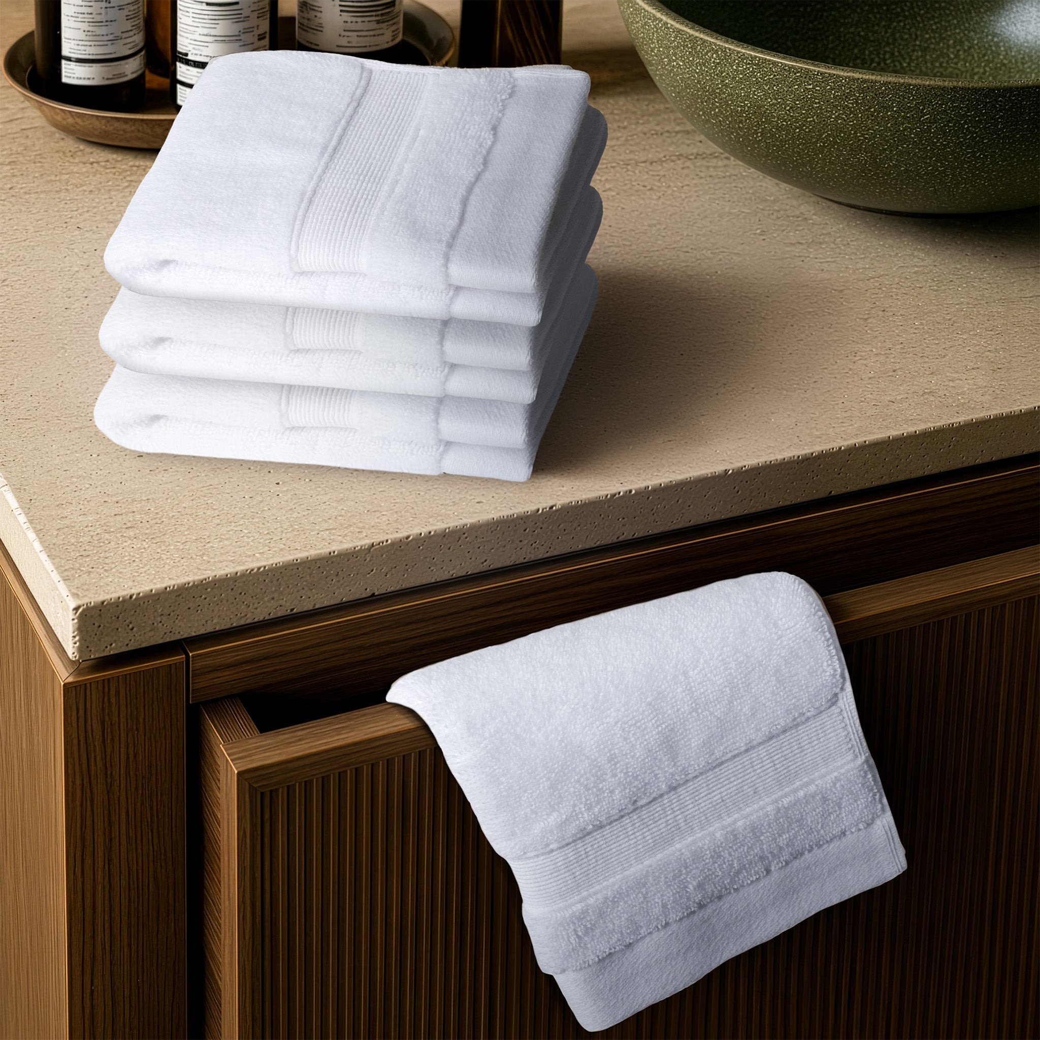 SIENA 4-Piece Turkish Cotton Luxury Washcloths Set – 700 GSM