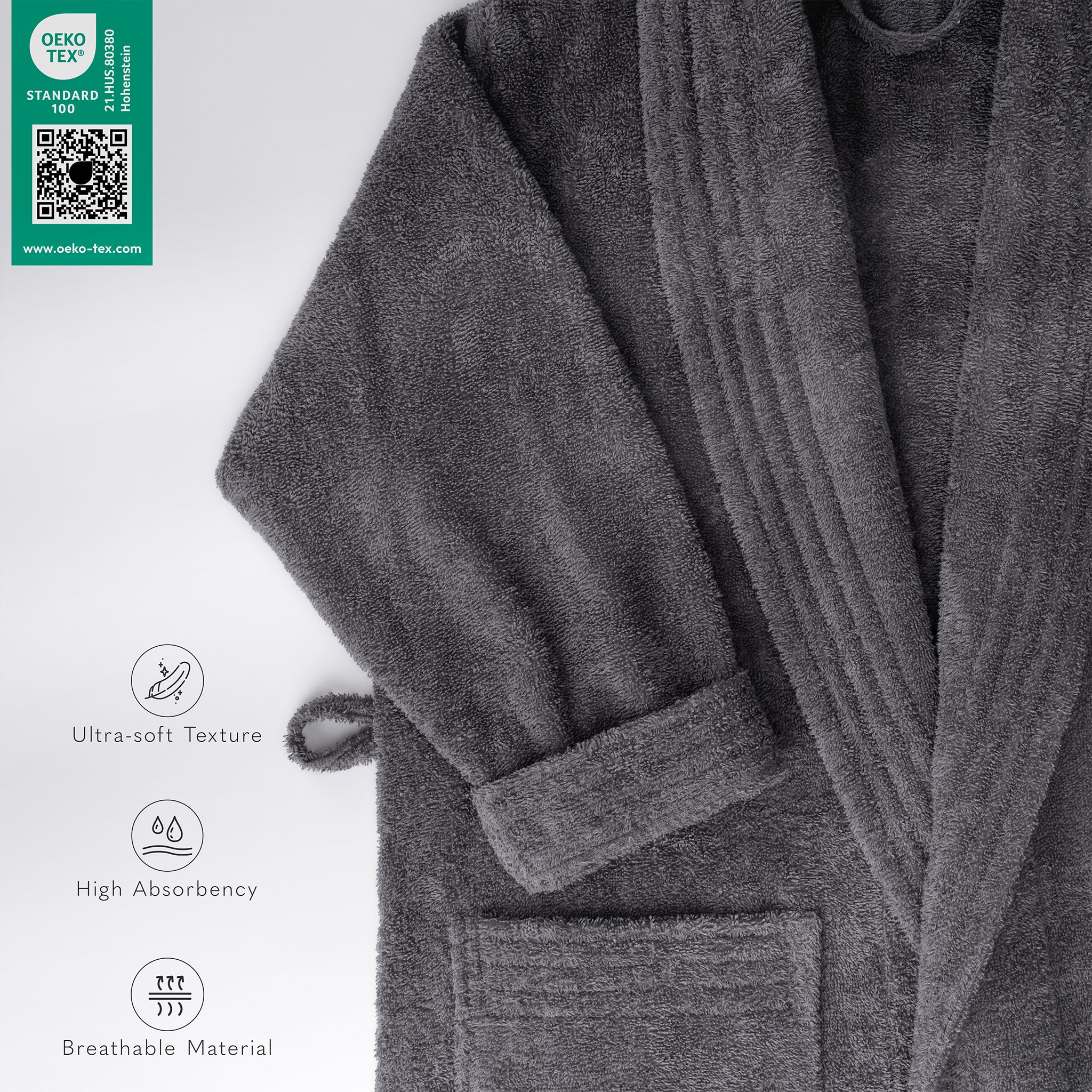 American Soft Linen Luxury Men’s 100% Cotton Turkish Bathrobe – Quick Dry, Soft, Absorbent & Lightweight