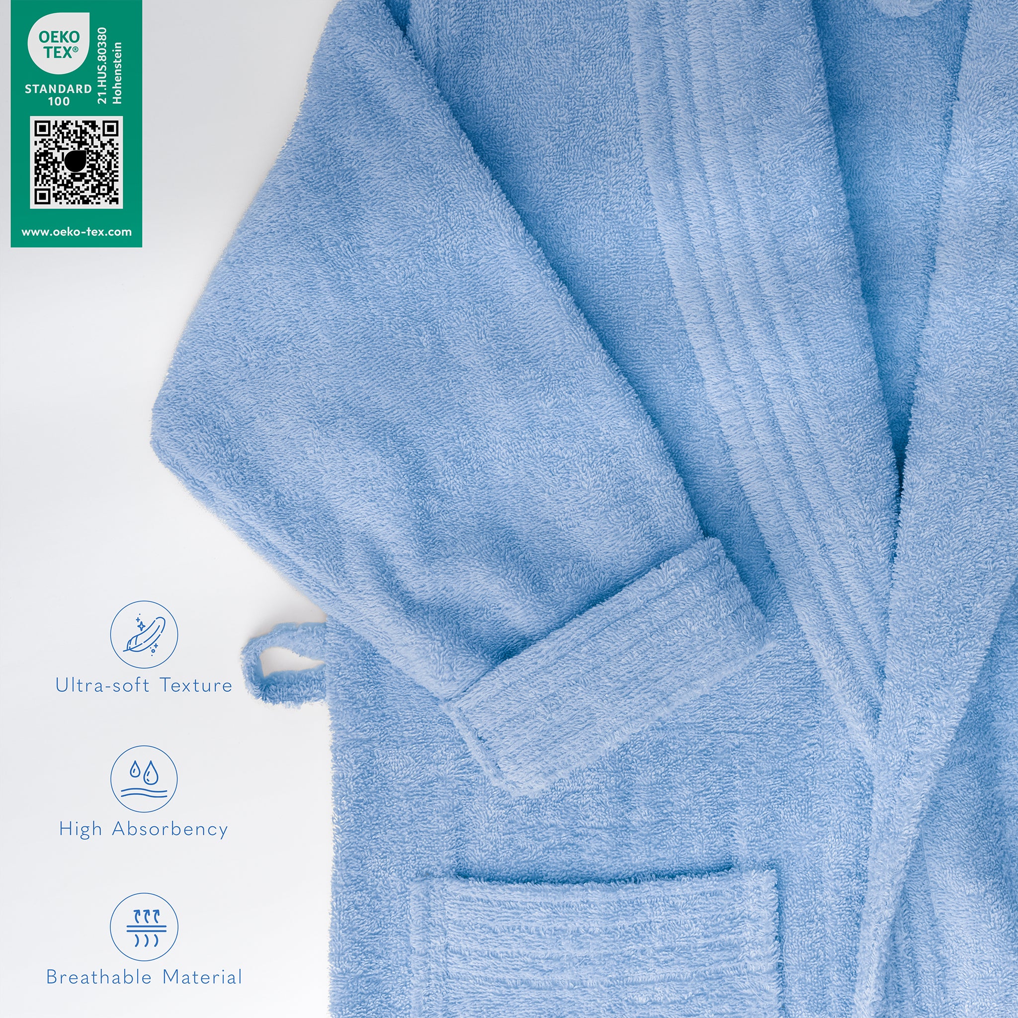 American Soft Linen Luxury Men’s 100% Cotton Turkish Bathrobe – Quick Dry, Soft, Absorbent & Lightweight