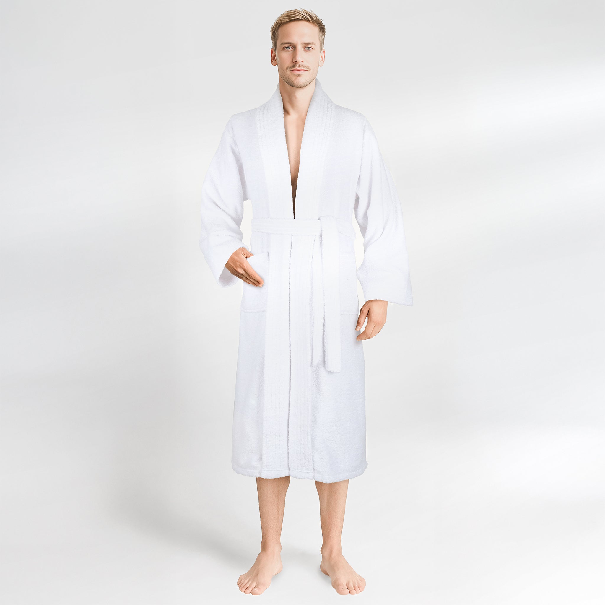 American Soft Linen Luxury Men’s 100% Cotton Turkish Bathrobe – Quick Dry, Soft, Absorbent & Lightweight