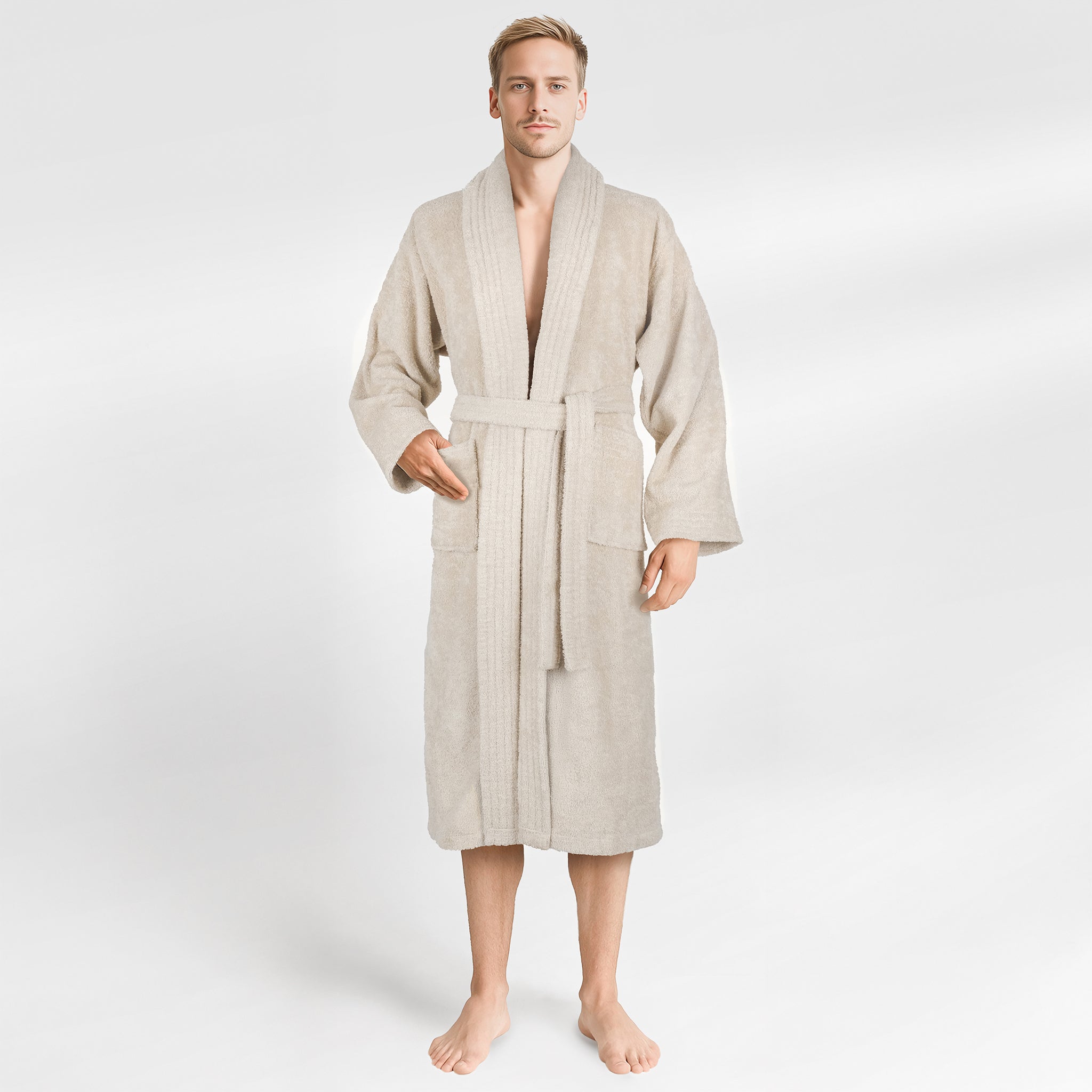 American Soft Linen Luxury Men’s 100% Cotton Turkish Bathrobe – Quick Dry, Soft, Absorbent & Lightweight