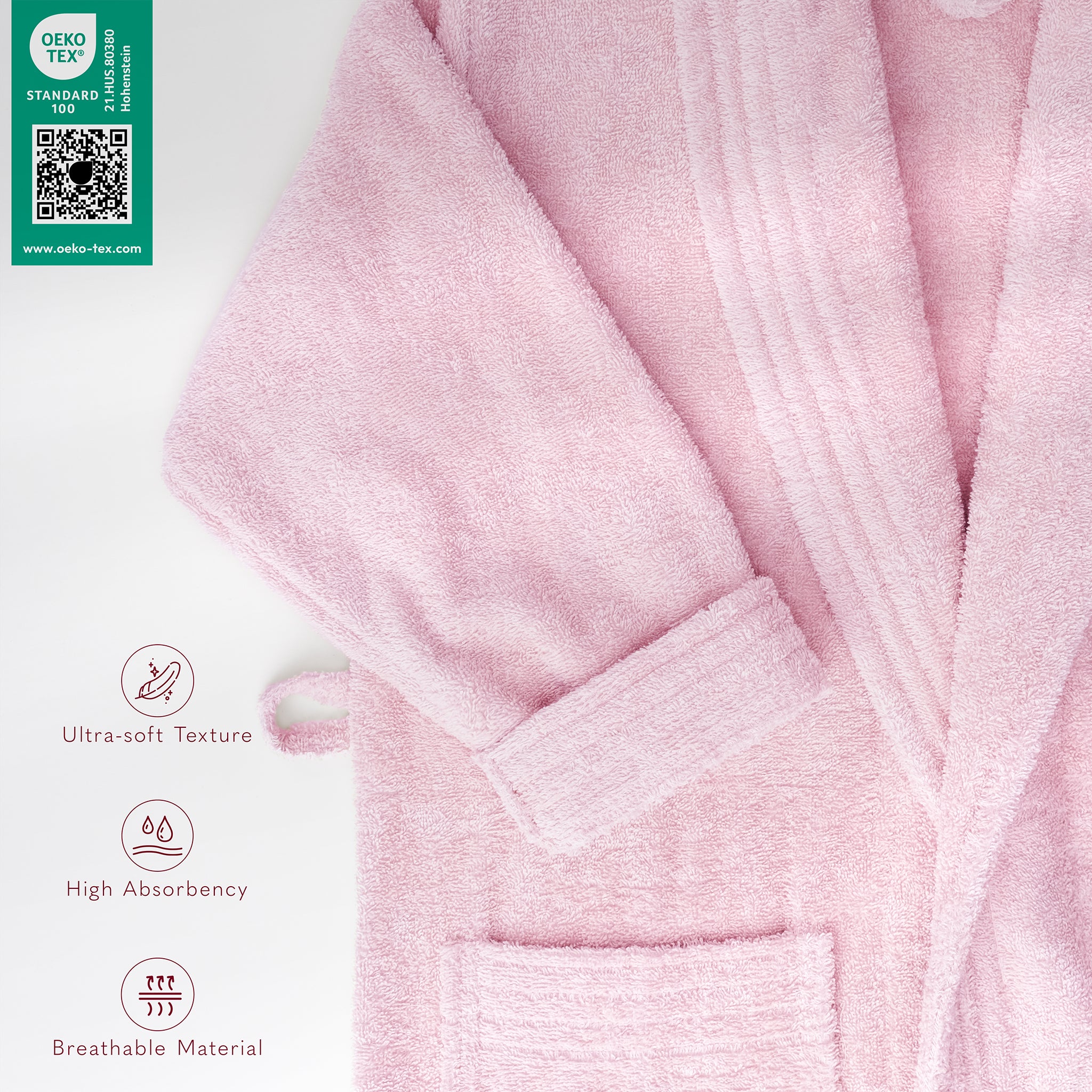 American Soft Linen Luxury Women’s 100% Cotton Turkish Bathrobe – Quick Dry, Soft, Absorbent & Lightweight