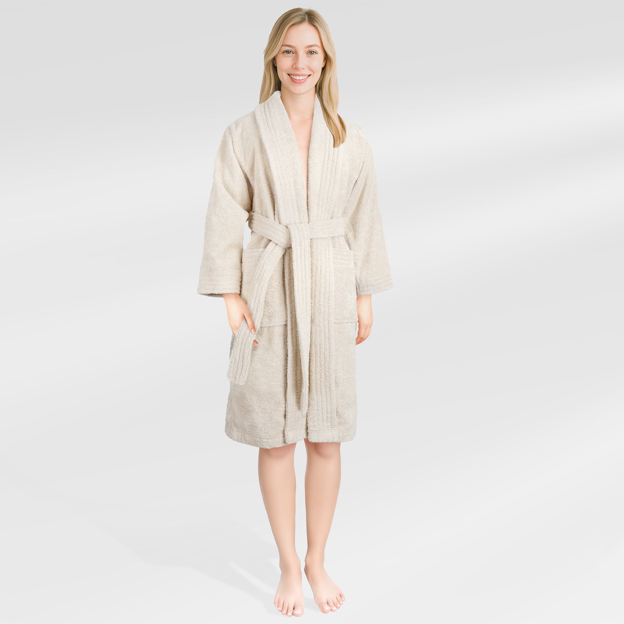 American Soft Linen Luxury Women’s 100% Cotton Turkish Bathrobe – Quick Dry, Soft, Absorbent & Lightweight
