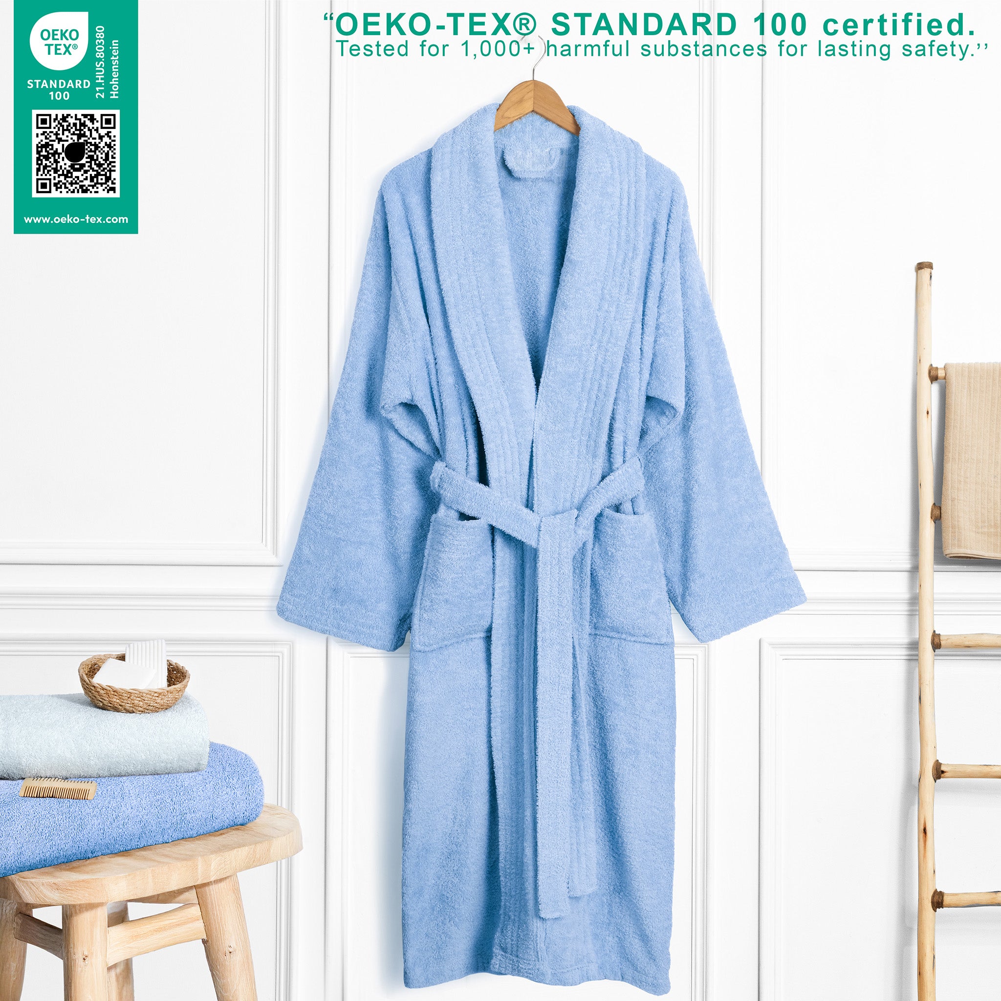 American Soft Linen Luxury Men’s Robe – 100% Cotton, Quick Dry, Turkish Bathrobe for Wholesale