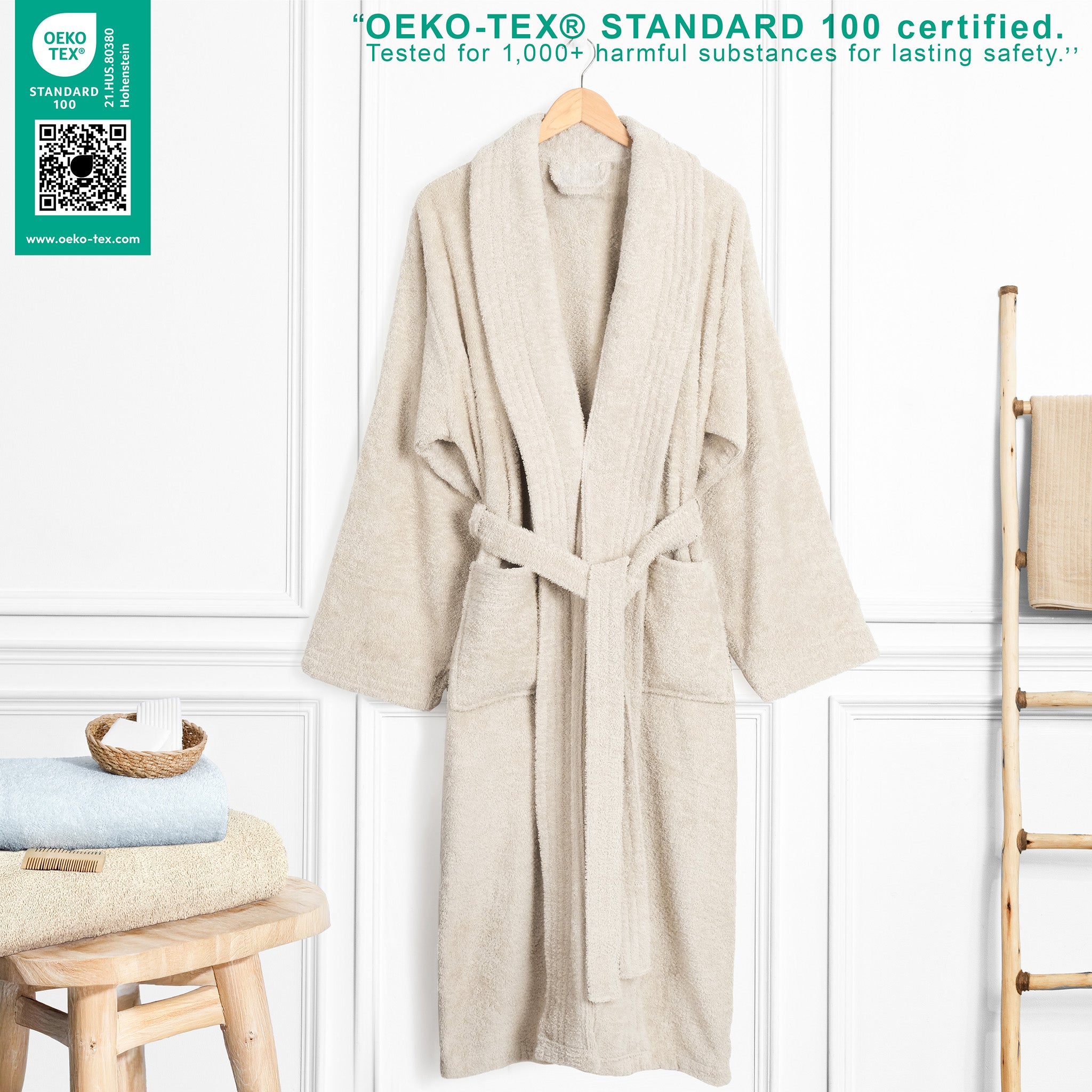 American Soft Linen Luxury Men’s Robe – 100% Cotton, Quick Dry, Turkish Bathrobe for Wholesale