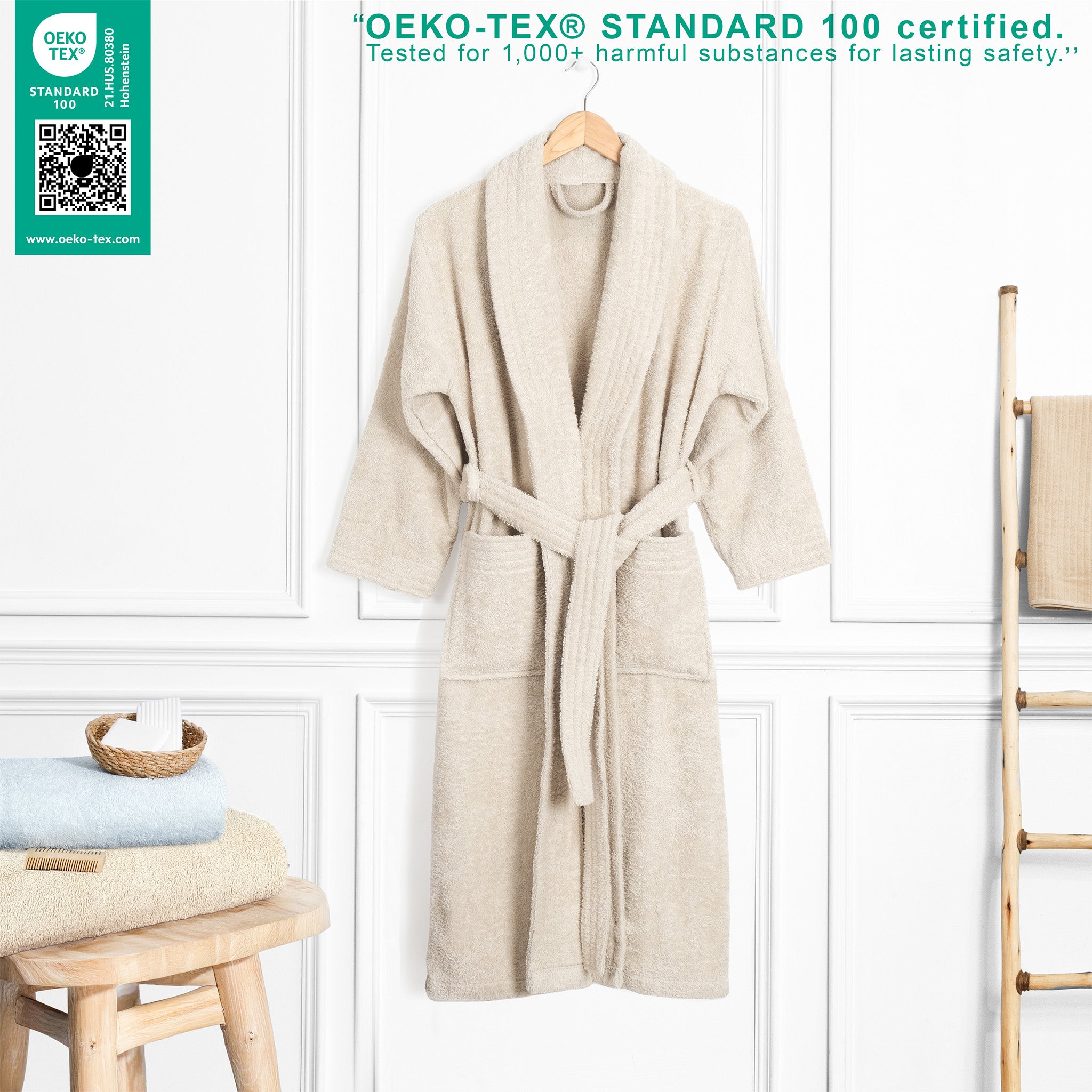 American Soft Linen Luxury Women’s Robe – 100% Cotton, Quick Dry, Turkish Bathrobe for Wholesale