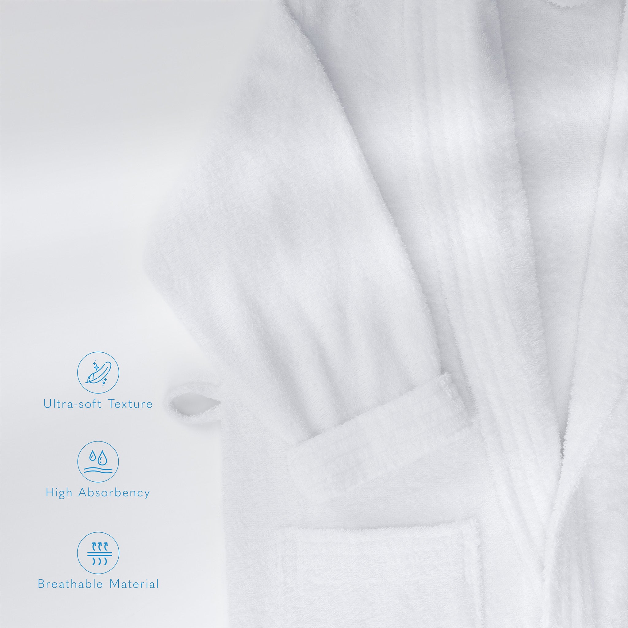 American Soft Linen Luxury Women’s Robe – 100% Cotton 380 GSM Quick Dry Turkish Bathrobe for Wholesale - S White 4