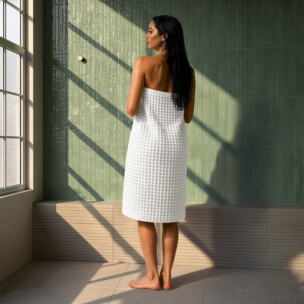 American Soft Linen 100% Cotton Waffle Bath Towels Wholesale – 26 Case White 8