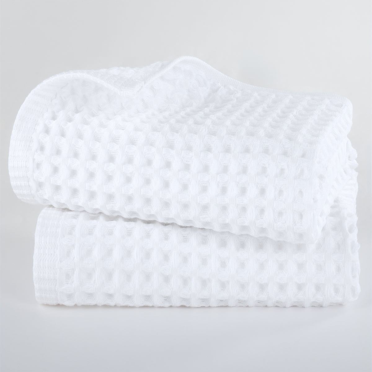 American Soft Linen 100% Cotton Waffle Hand Towels Set 2 pack Wholesale – 60 Case White 2